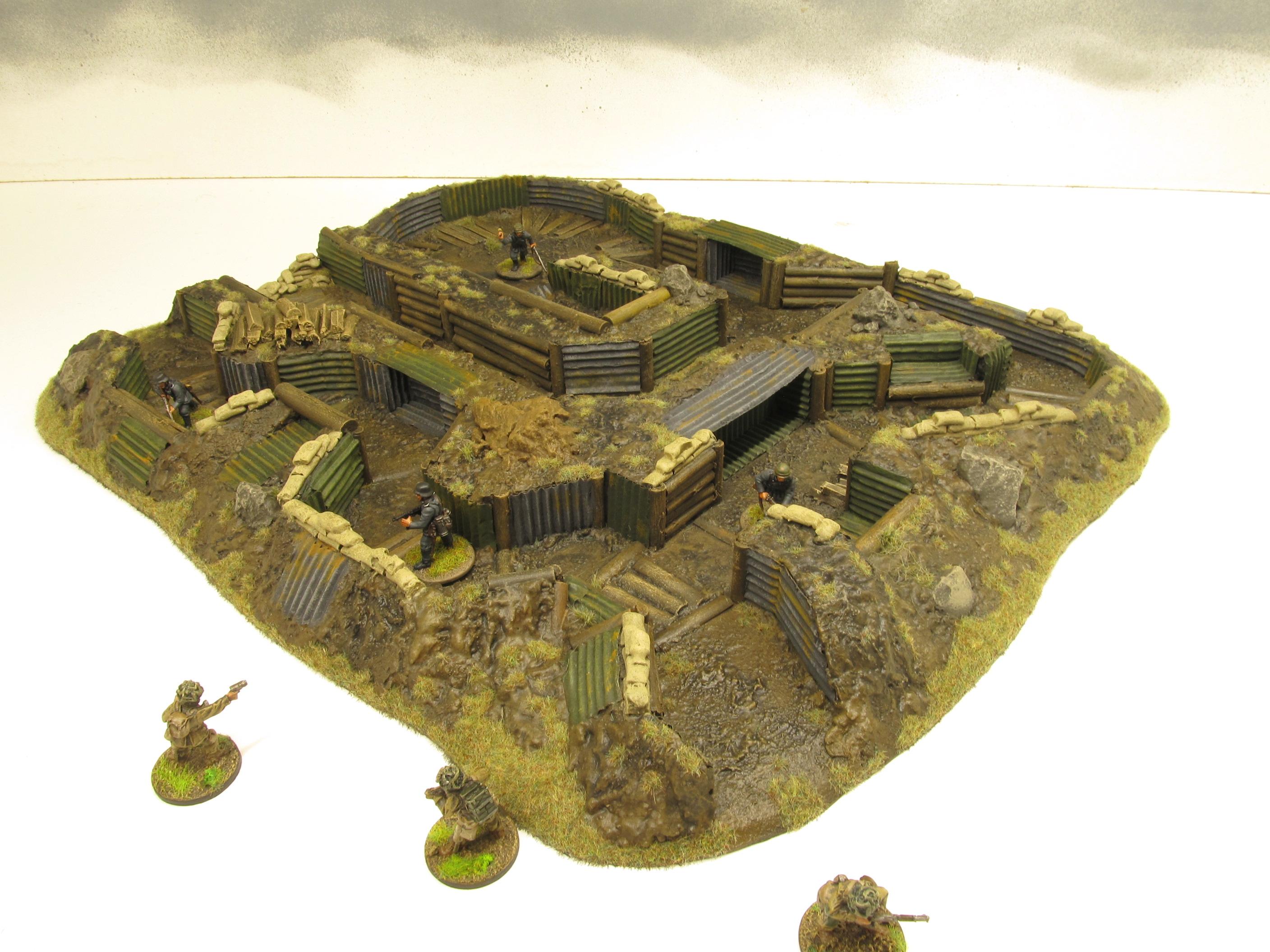 28mm, Bolt Action, Buildings, Bunker, Crater, Dugout, Foxhole, Ruin ...