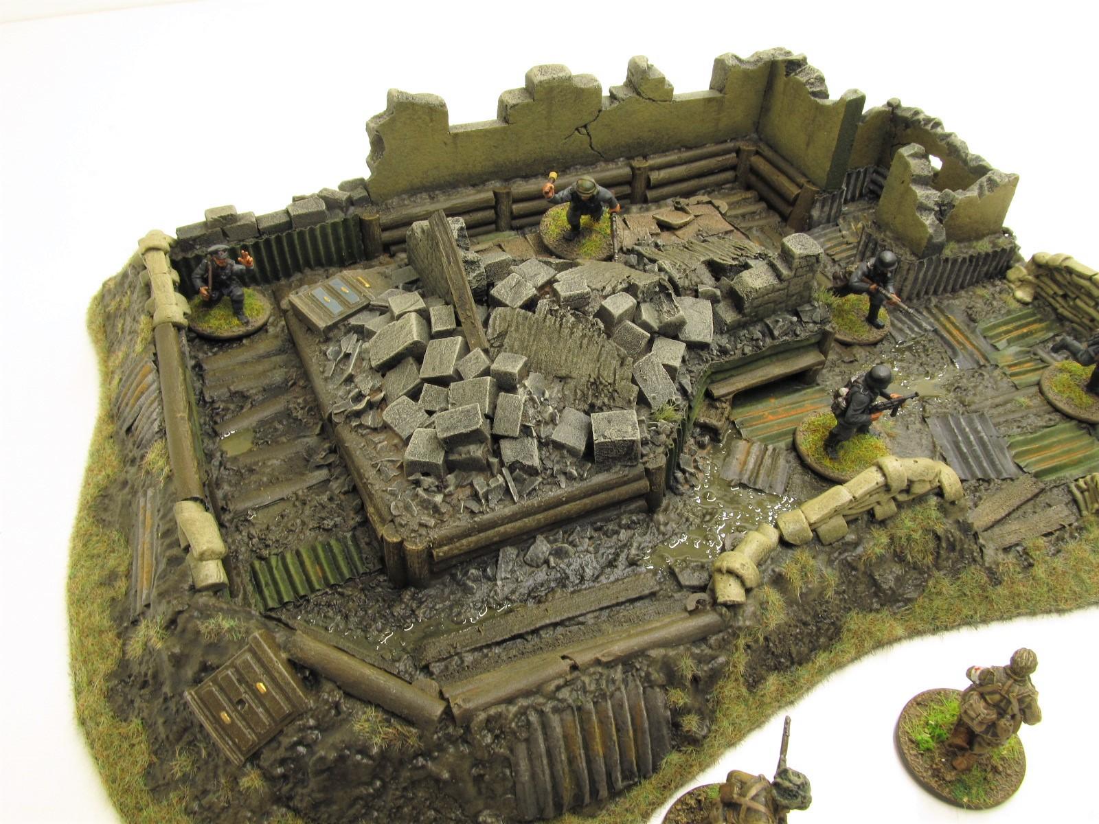 28mm, Bolt Action, Buildings, Bunker, Crater, Dugout, Foxhole, Ruin ...