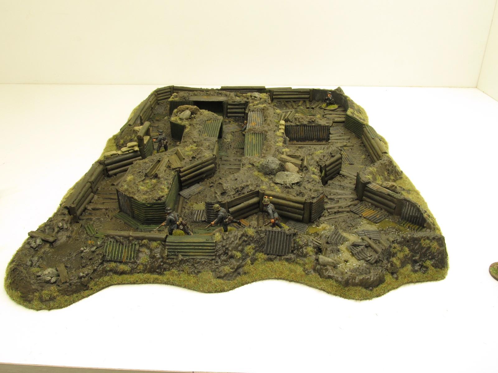 28mm, Bolt Action, Buildings, Bunker, Crater, Dugout, Foxhole, Ruin, Ruined, Sandbags, Task Force Terrain, Terrain, Trench, Wargames, Warhammer Fantasy