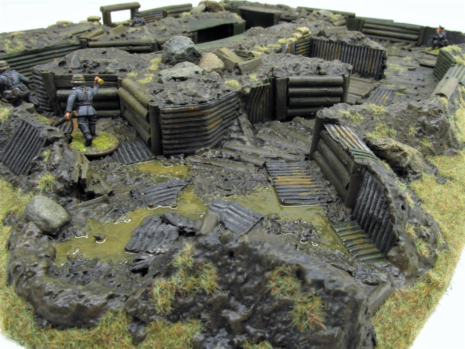 28mm, Bolt Action, Buildings, Bunker, Crater, Dugout, Foxhole, Ruin, Ruined, Sandbags, Task Force Terrain, Terrain, Trench, Wargames, Warhammer Fantasy