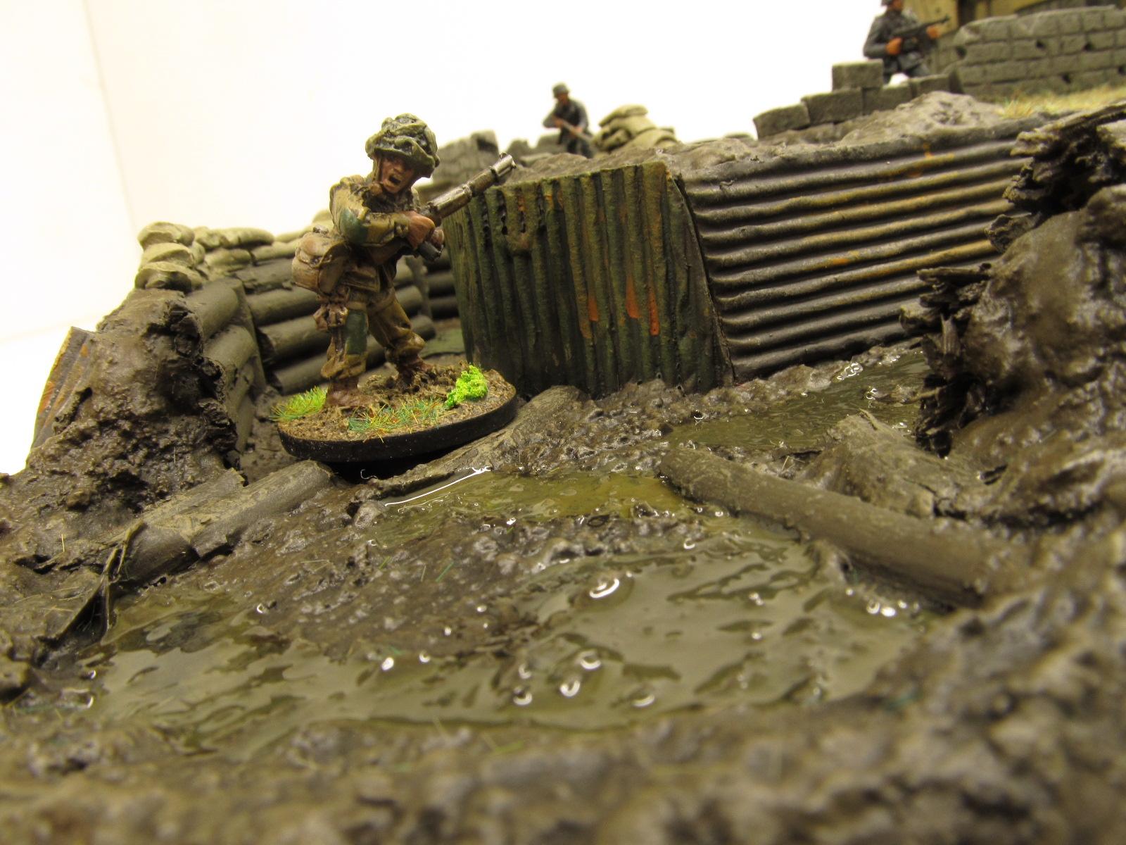 28mm, Bolt Action, Buildings, Bunker, Crater, Dugout, Foxhole, Ruin, Ruined, Sandbags, Task Force Terrain, Terrain, Trench, Wargames, Warhammer Fantasy