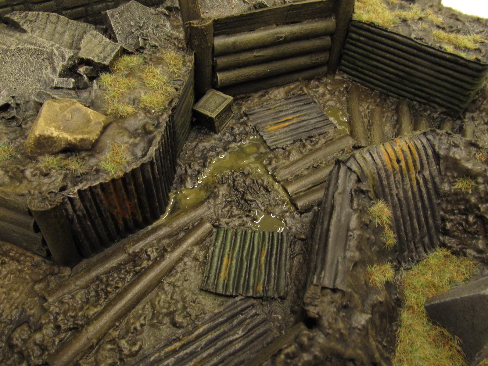 28mm, Bolt Action, Buildings, Bunker, Crater, Dugout, Foxhole, Ruin, Ruined, Sandbags, Task Force Terrain, Terrain, Trench, Wargames, Warhammer Fantasy