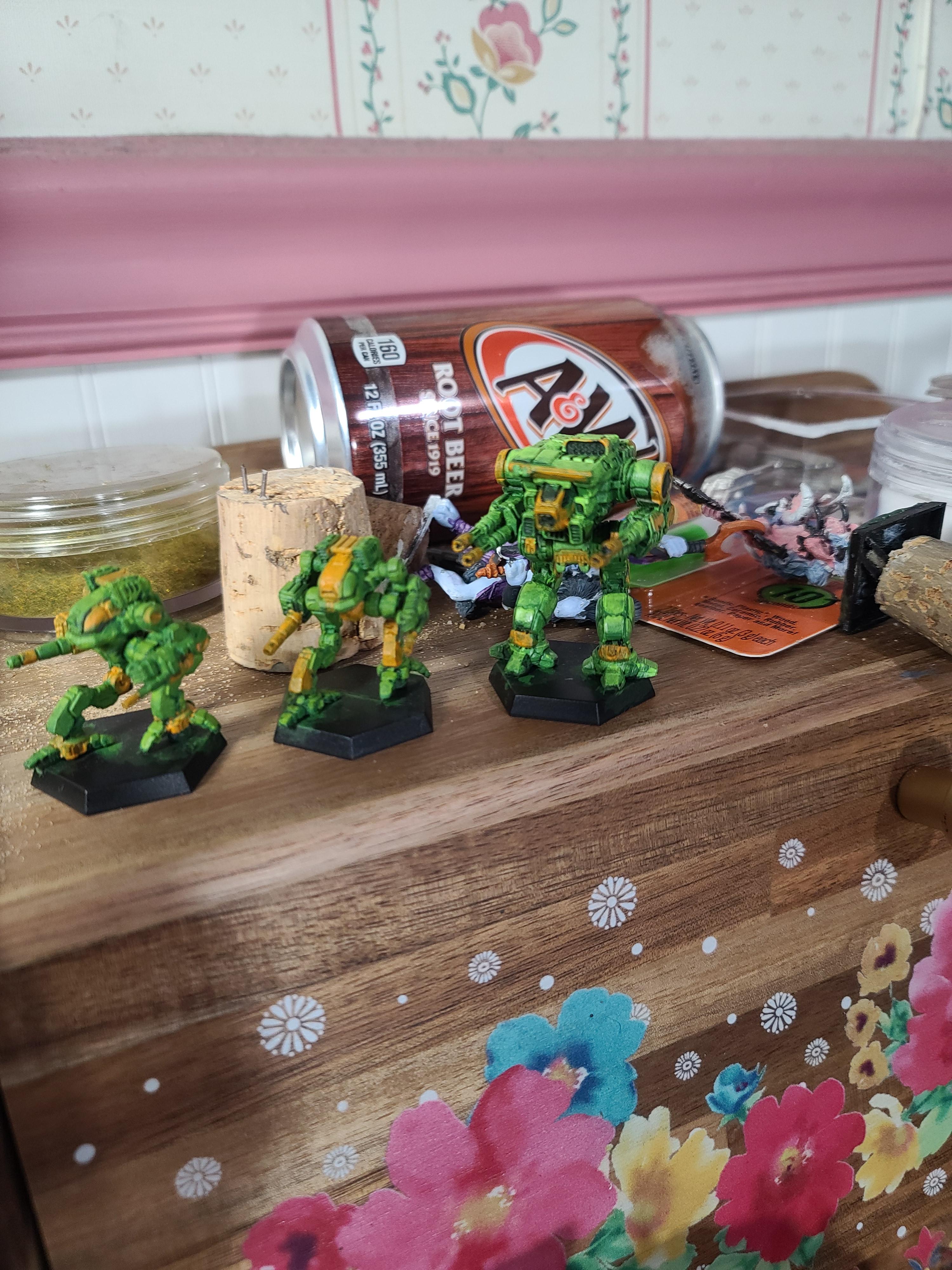 Battletech, Catalyst Game Labs, Clans, Jade Falcon, Kit Fox, Mech, Warhawk