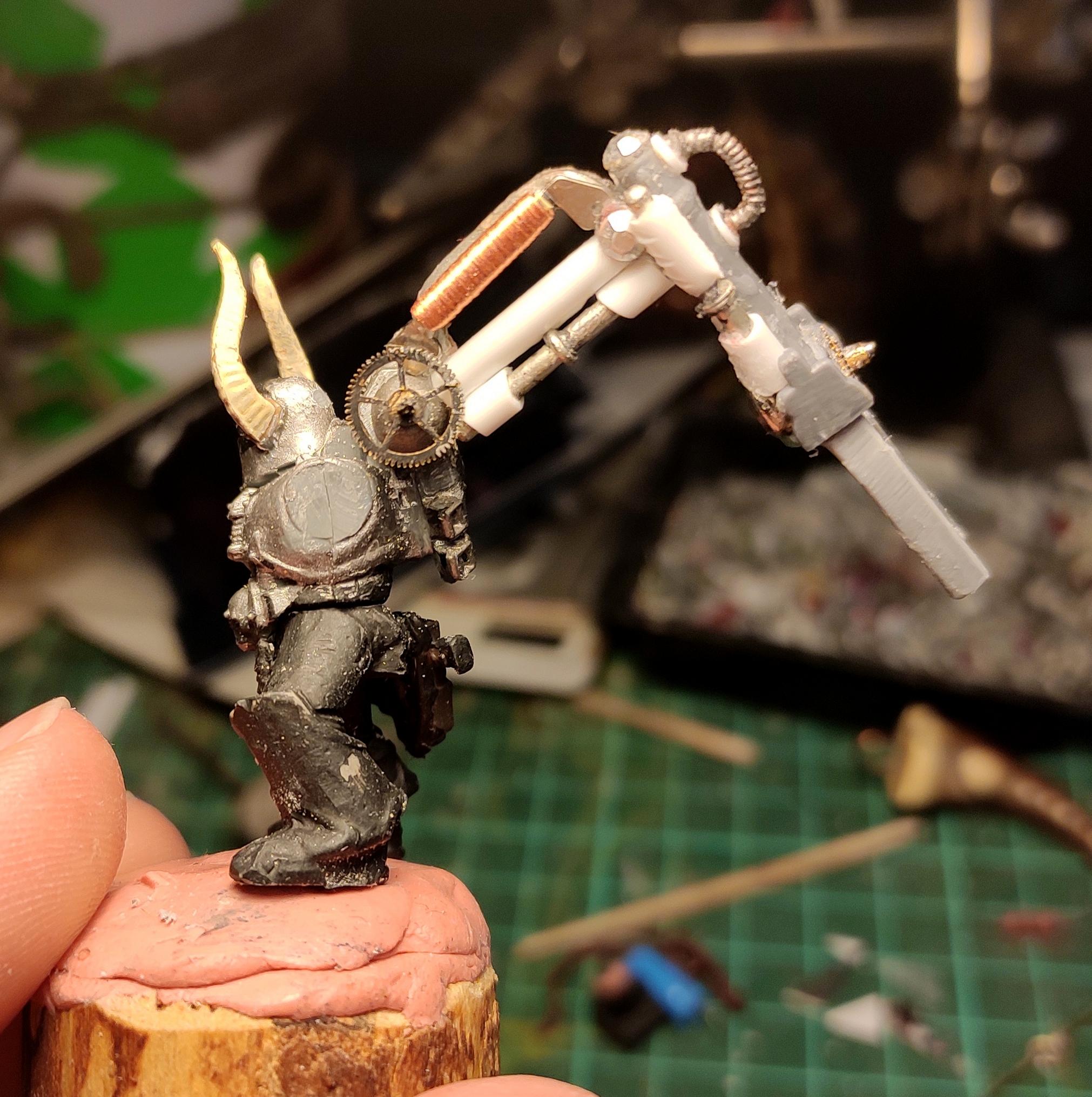 Chaos, Chaos Space Marines, Conversion, Heresy, Heretic Astartes, Infantry, Iron Warriors, Iron Within, Iron Without!, Kitbash, Scratch Build, Servo Arm, Traitor Legions, Warhammer 40,000, Work In Progress