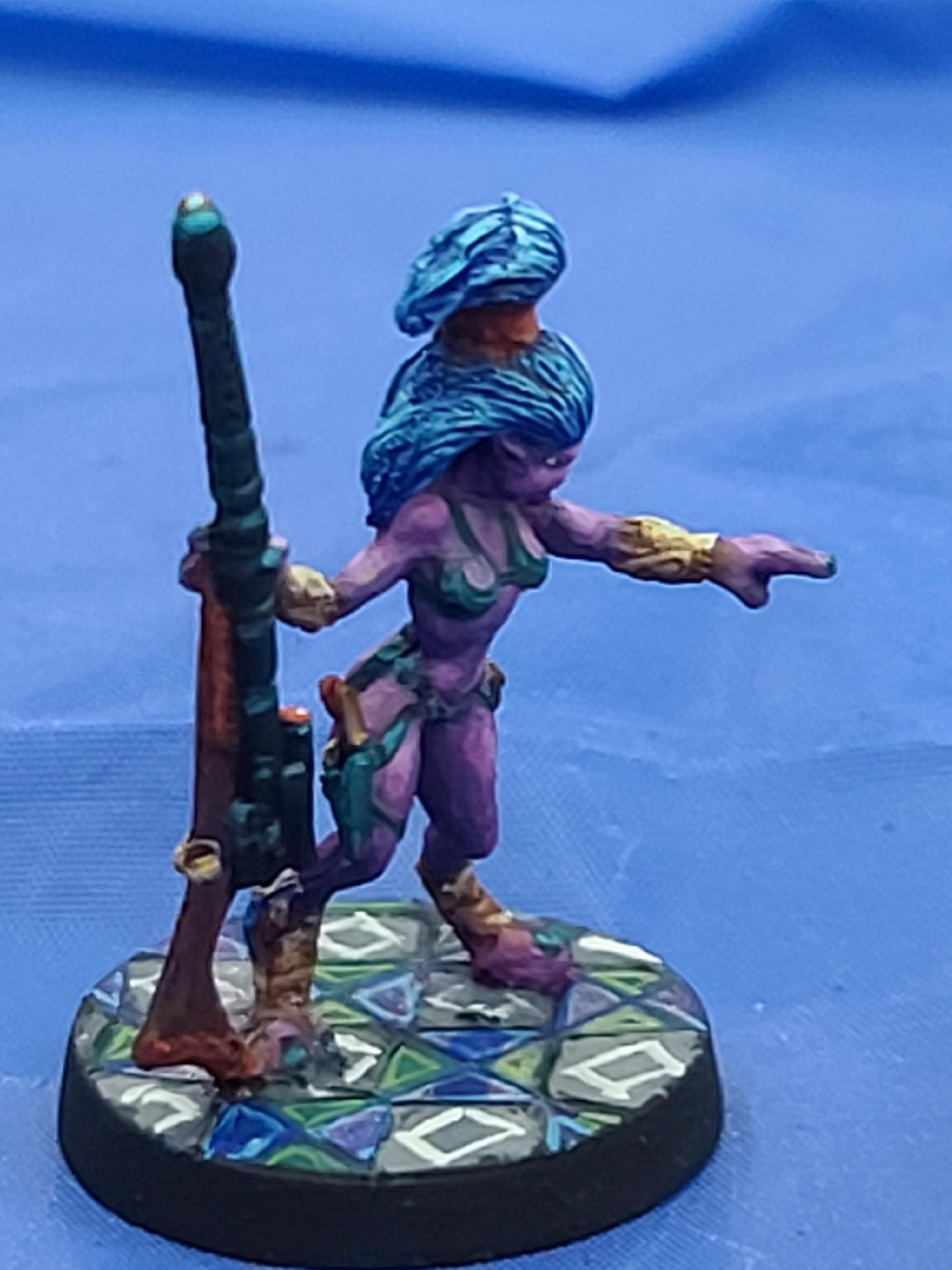 Andromedan, Bones, Bones Usa, Female Hunter, Long Rifle, Reaper Miniatures