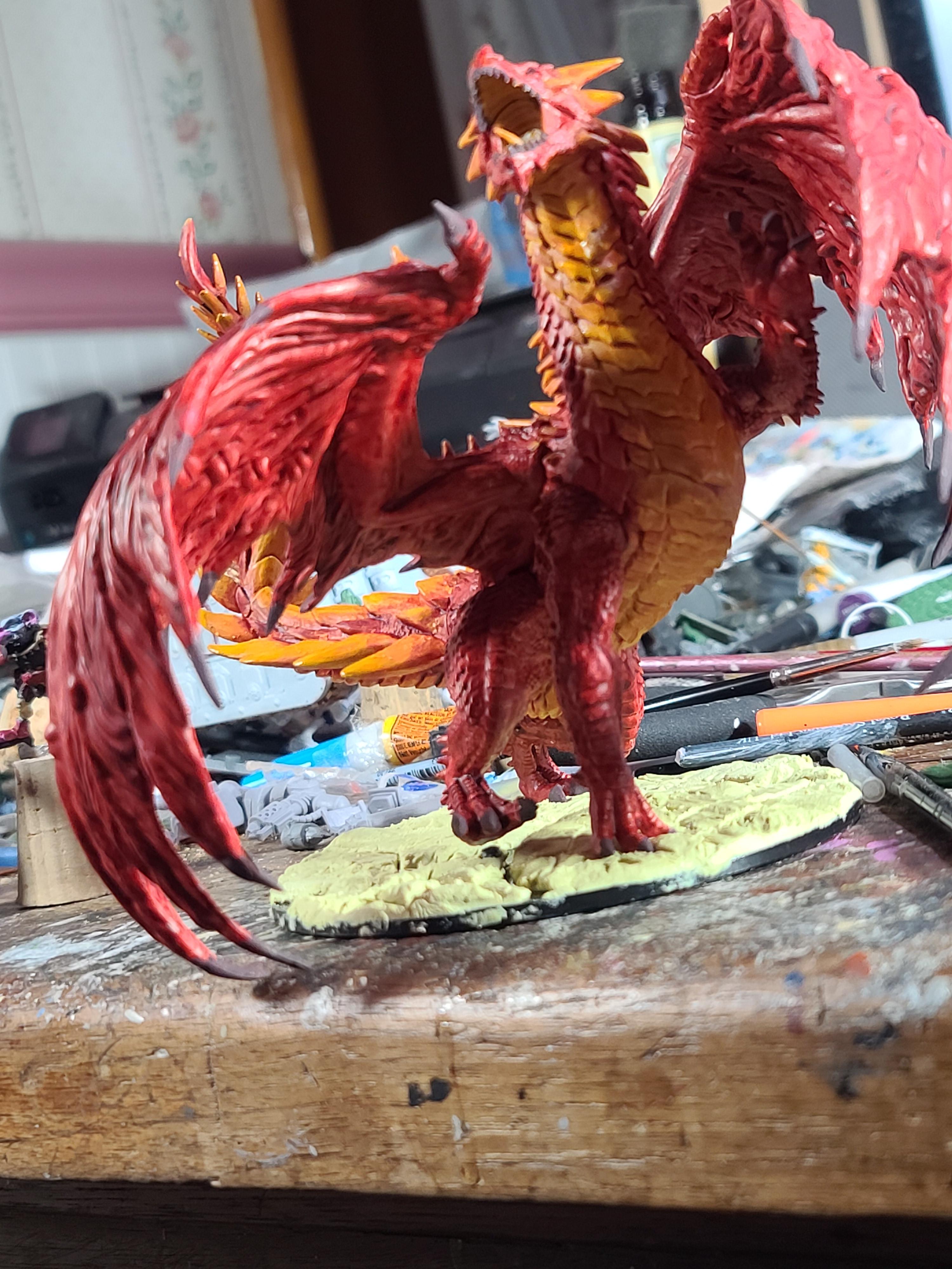 Deep Cuts Studios, Dragon, Dungeons And Dragons, Milliput, Red Dragon, Speedpaints