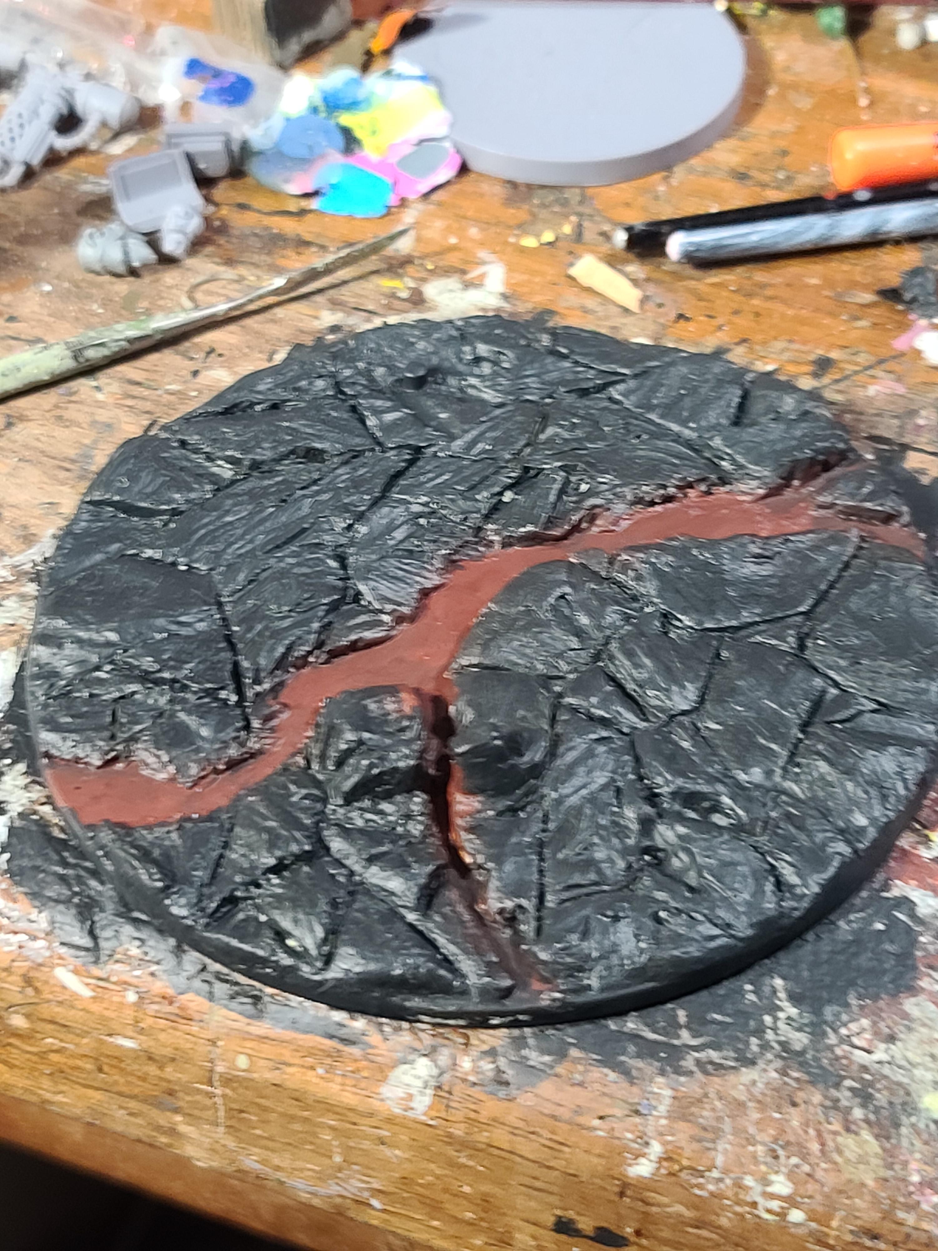 Base, Lava, Milliput, Work In Progress
