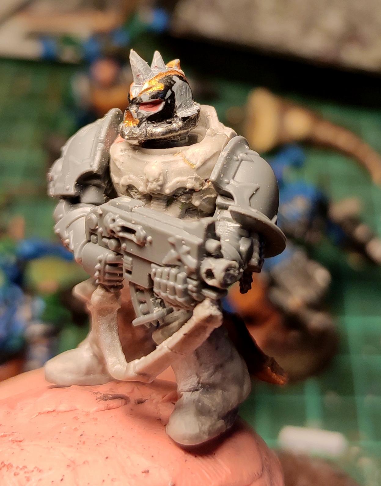 Bolter, Casting, Chaos, Chaos Space Marines, Conversion, Heresy, Heretic Astartes, Infantry, Kitbash, Putty, Traitor Legions, Warhammer 40,000, Work In Progress