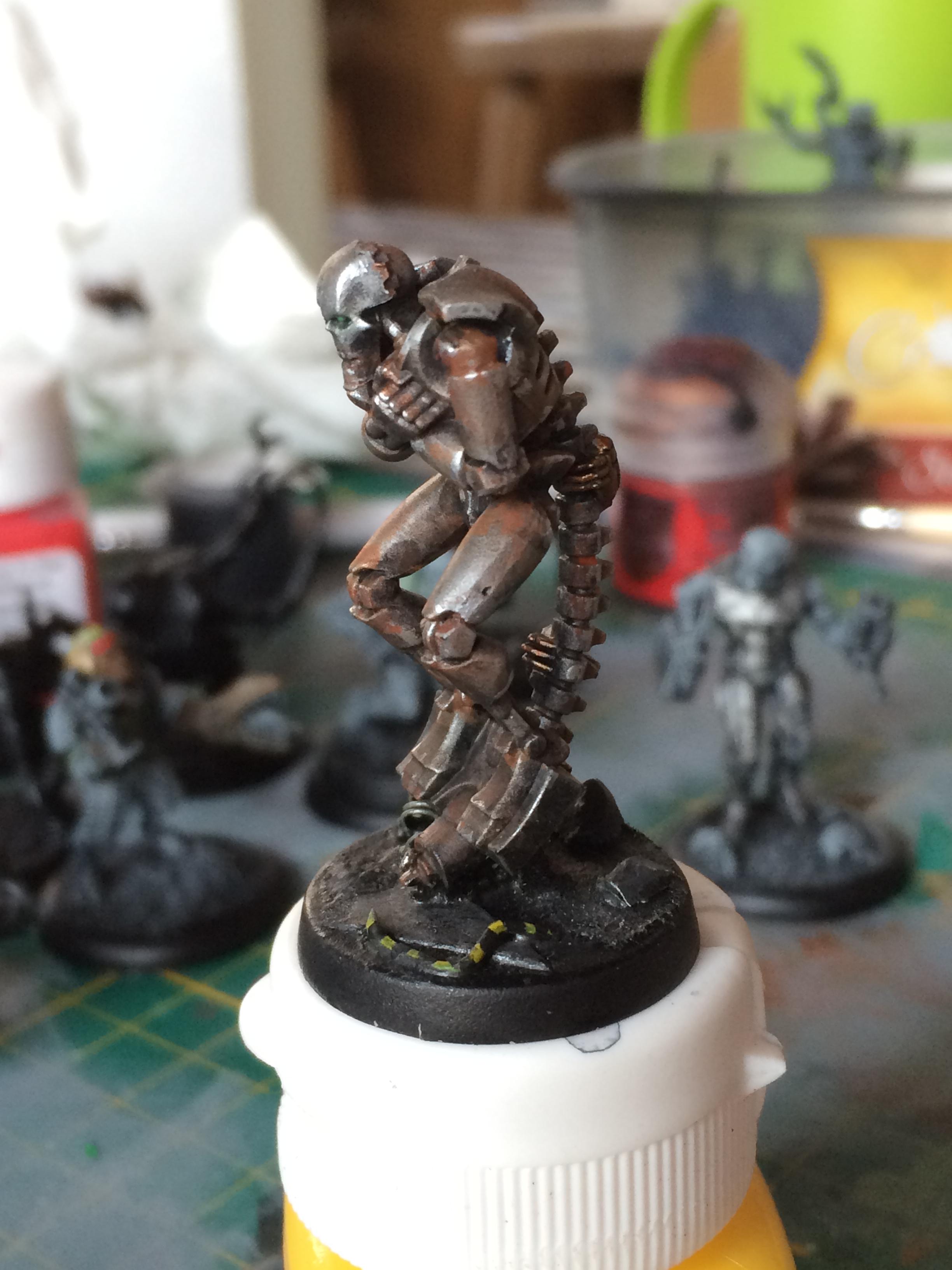 Conversion, Gaukler, Lord, Metallic, Necrons, Scratch Build, Skeletons, Undead, Warriors