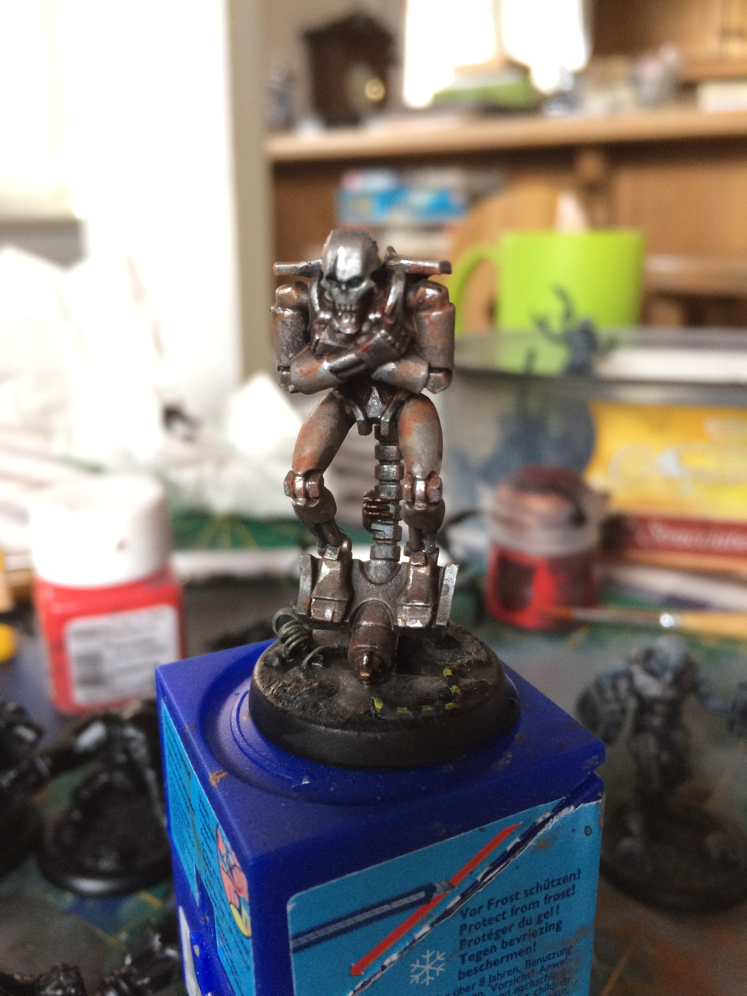 Conversion, Gaukler, Lord, Metallic, Necrons, Scratch Build, Skeletons, Undead, Warriors