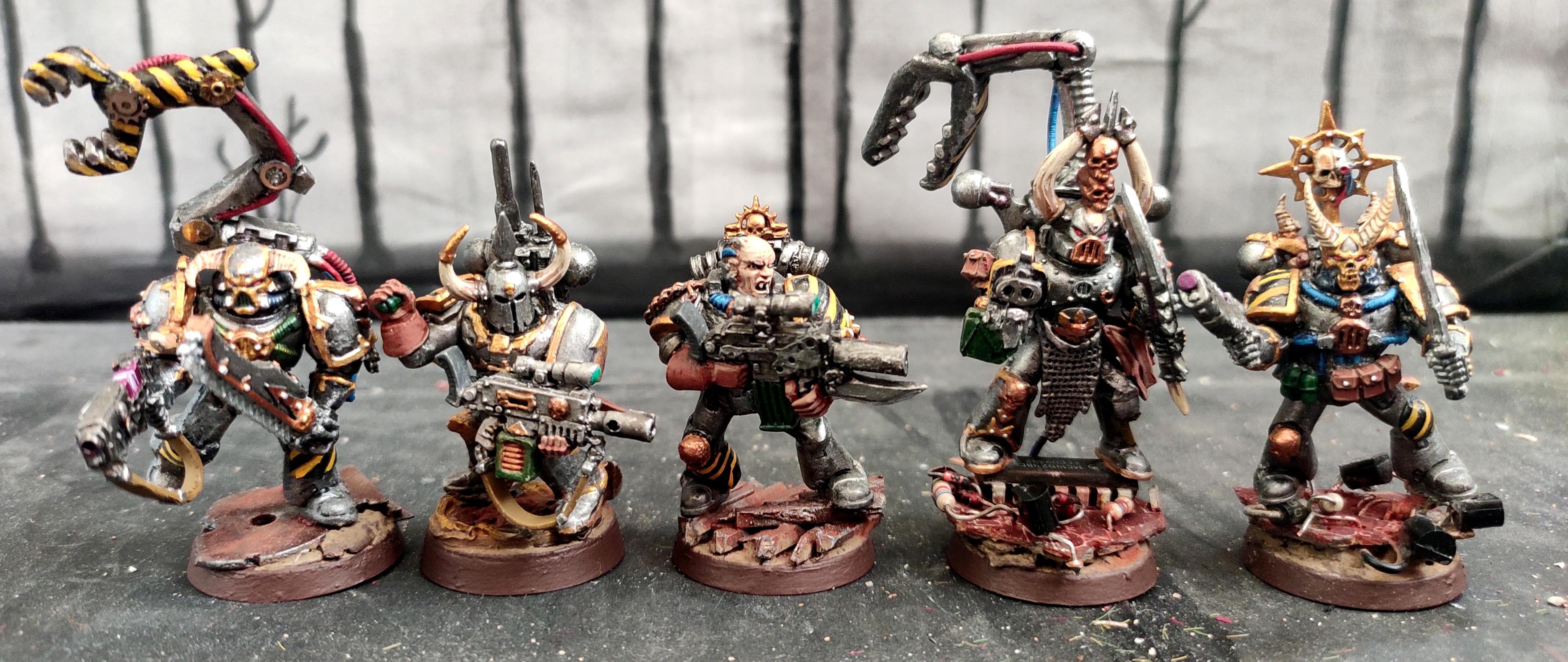 Bolter, Chain Sword, Champion, Chaos, Chaos Space Marines, Conversion, Hazard Stripes, Heretic Astartes, Infantry, Iron Warriors, Iron Within, Iron Without!, Kitbash, Plasma, Putty, Scope, Scratch Build, Servo Arm, Silencer, Squad, Tactical, Traitor Legions, Vox, Warhammer 40,000