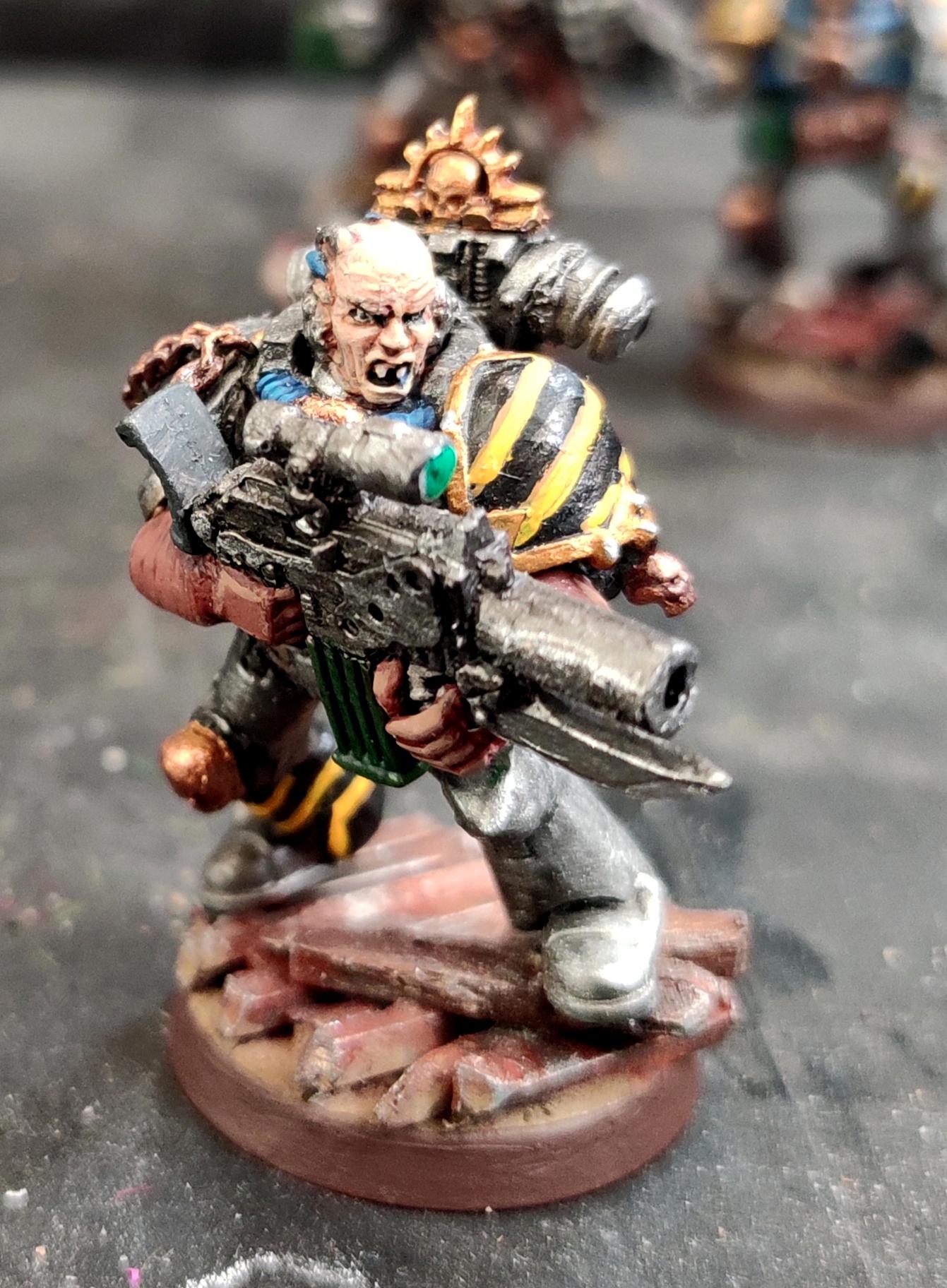 Bayonet, Chaos, Chaos Space Marines, Conversion, Hazard Stripes, Heretic Astartes, Infantry, Iron Warriors, Iron Within, Iron Without!, Kitbash, Putty, Scope, Silencer, Squad, Tactical, Traitor Legions, Warhammer 40,000