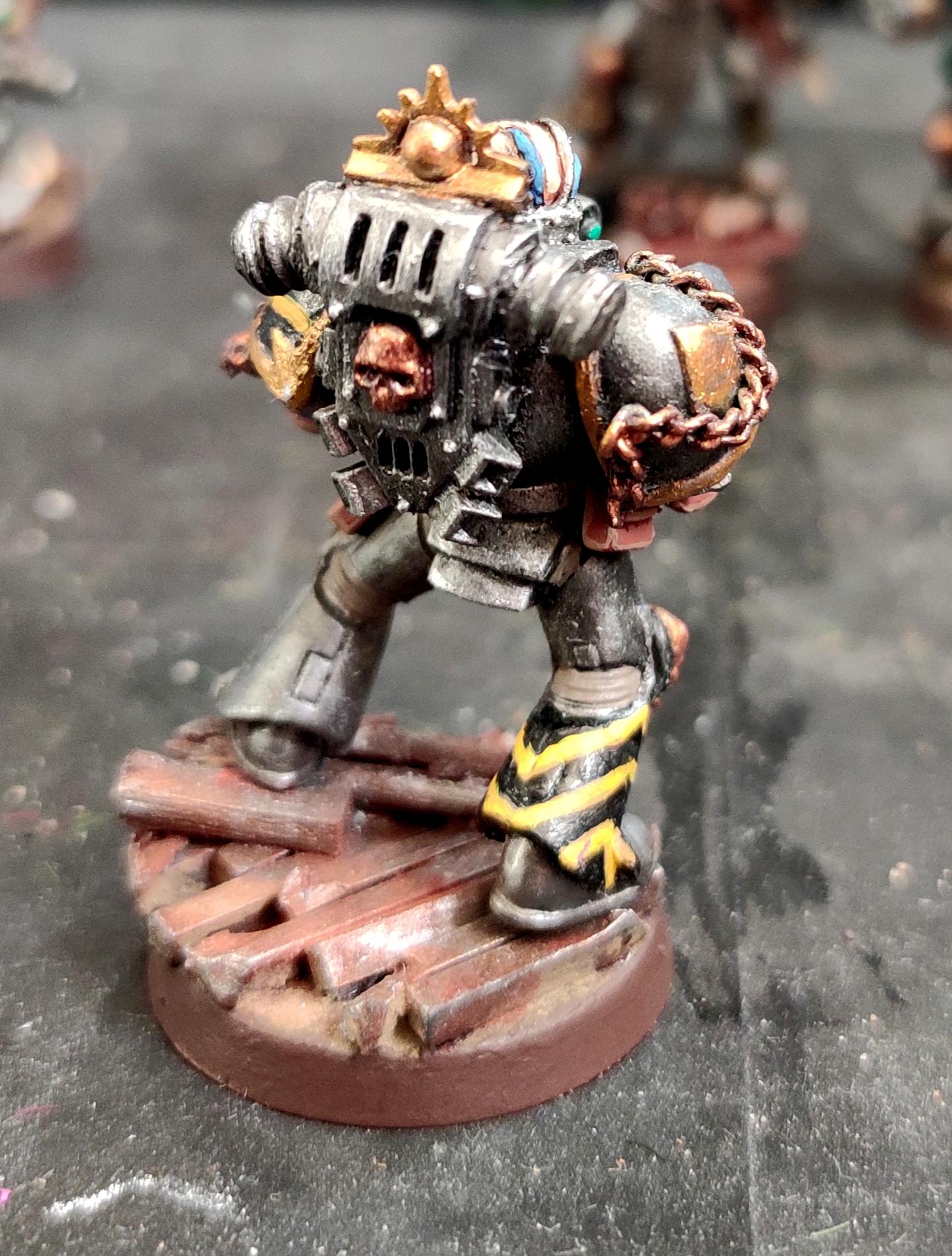 Chaos, Chaos Space Marines, Conversion, Hazard Stripes, Heretic Astartes, Infantry, Iron Warriors, Iron Within, Iron Without!, Kitbash, Squad, Traitor Legions, Warhammer 40,000