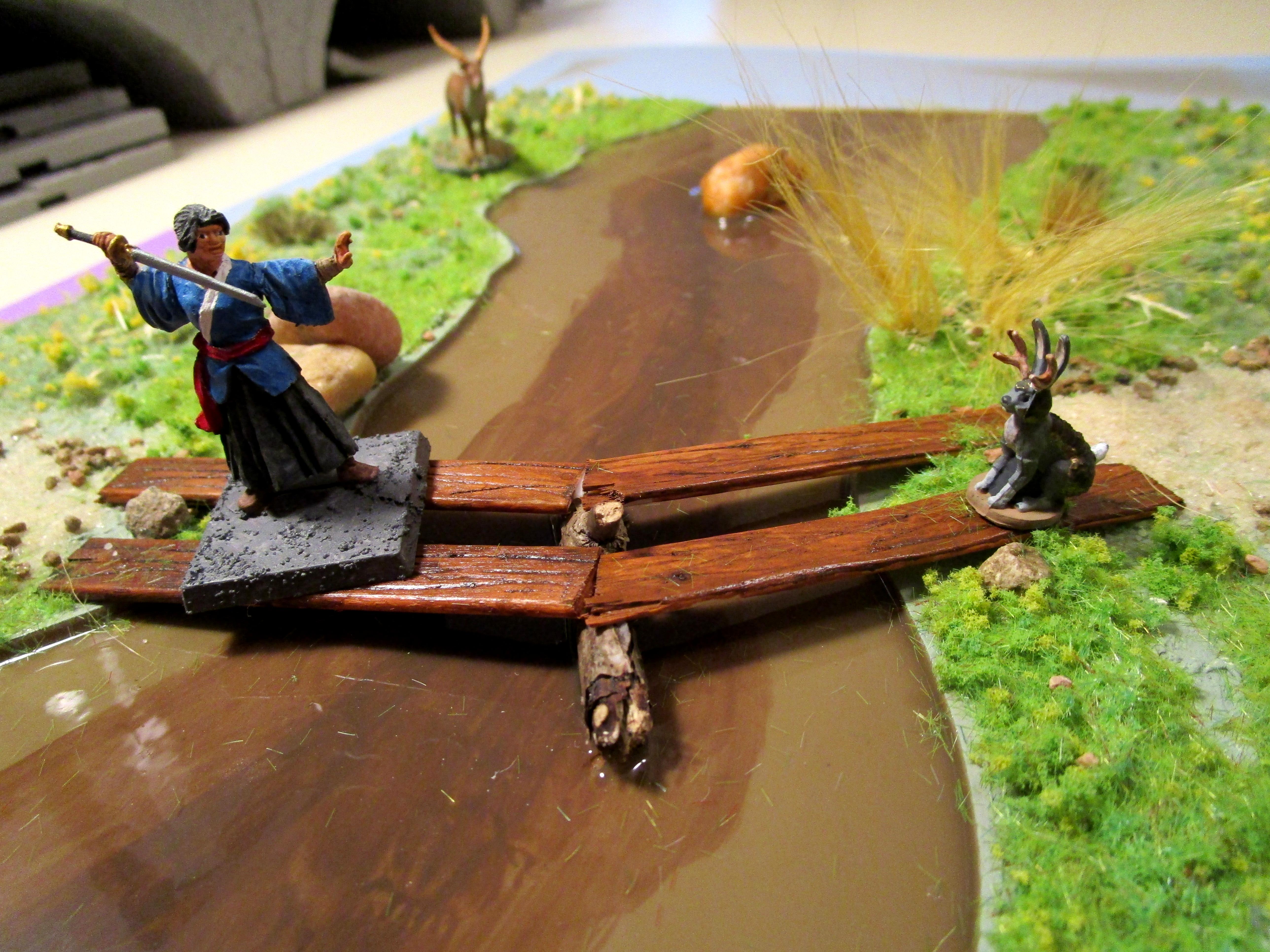 Gameboard, River, Samurai