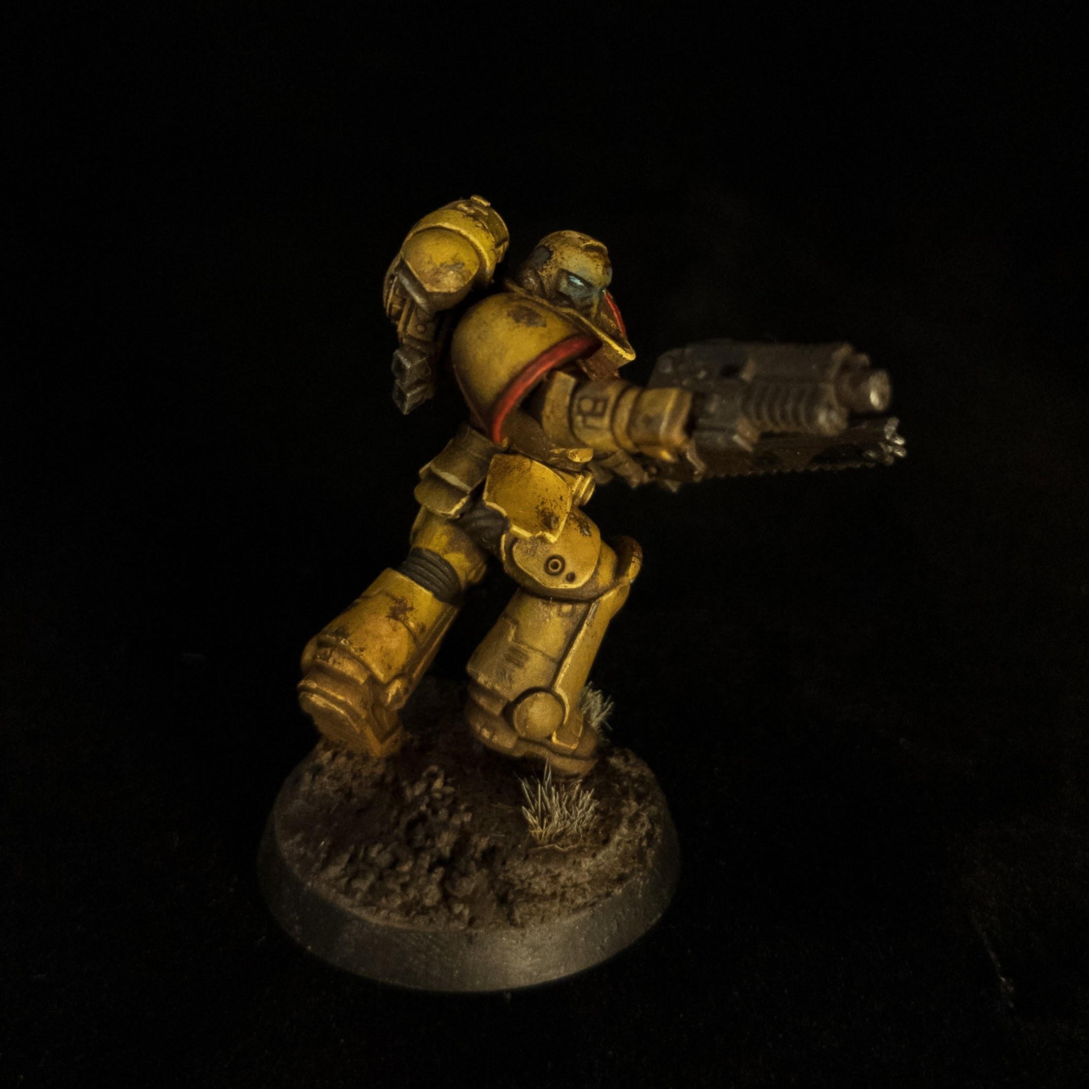 Assault Intercessors, Blanchitsu, Grim Dark, Grimdark, Imperial Fists, Space Marines