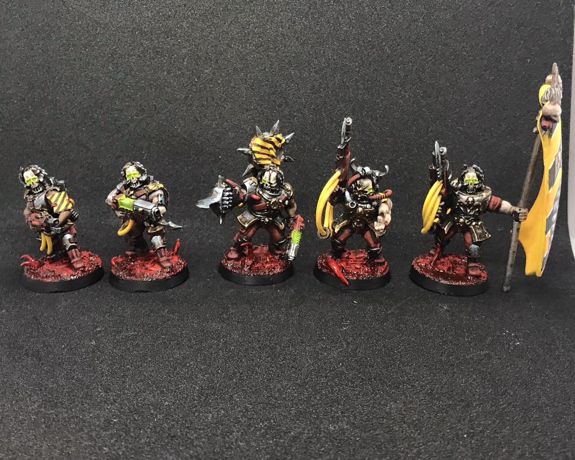 Conversion, Corrupted Tempestes Scions, Freehand, Greenstuff, Iron Warrior Auxilliaries, Regimental Banner, Tempestus Scions, Traitor Guard, Warhammer 40,000