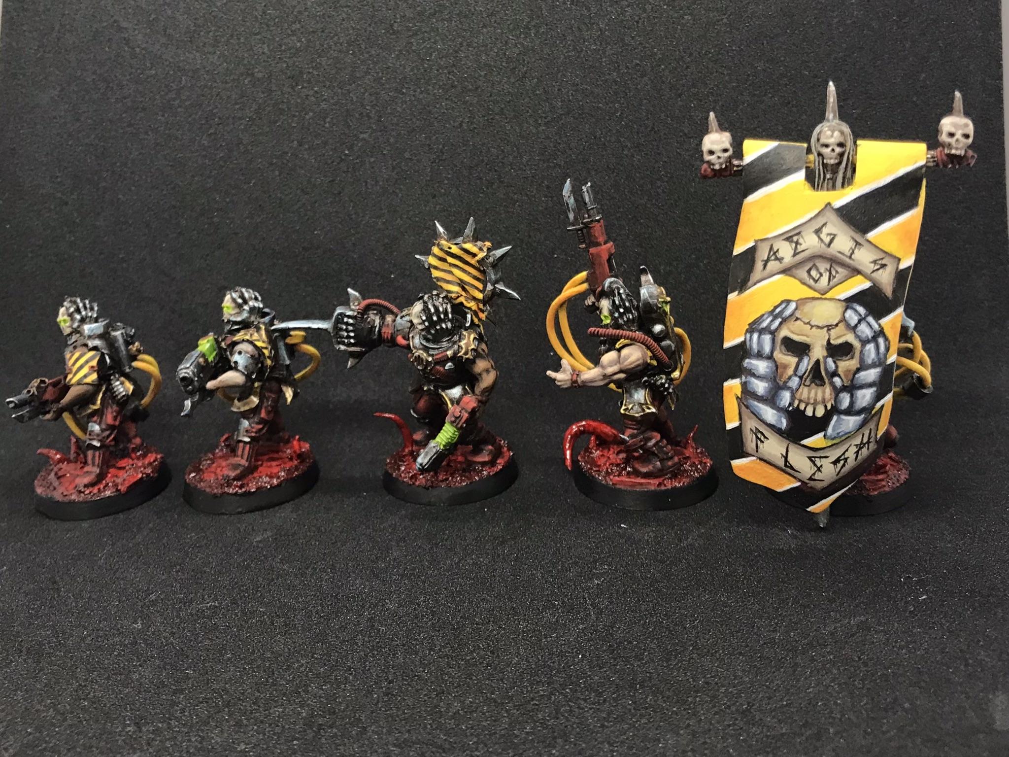 Conversion, Corrupted Tempestes Scions, Freehand, Greenstuff, Iron Warrior Auxilliaries, Regimental Banner, Tempestus Scions, Traitor Guard, Warhammer 40,000