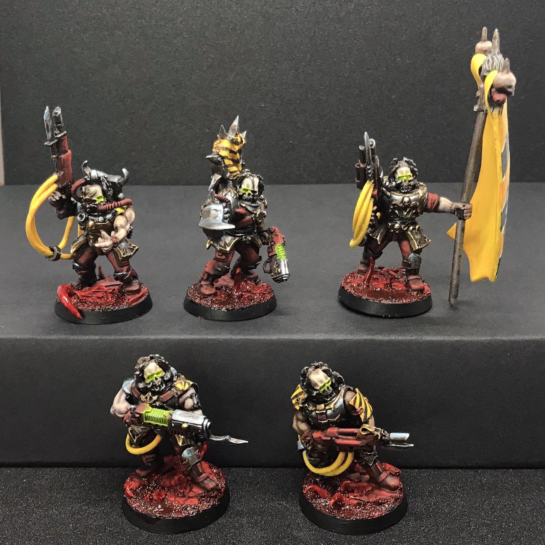 Conversion, Corrupted Tempestes Scions, Freehand, Greenstuff, Iron Warrior Auxilliaries, Regimental Banner, Tempestus Scions, Traitor Guard, Warhammer 40,000