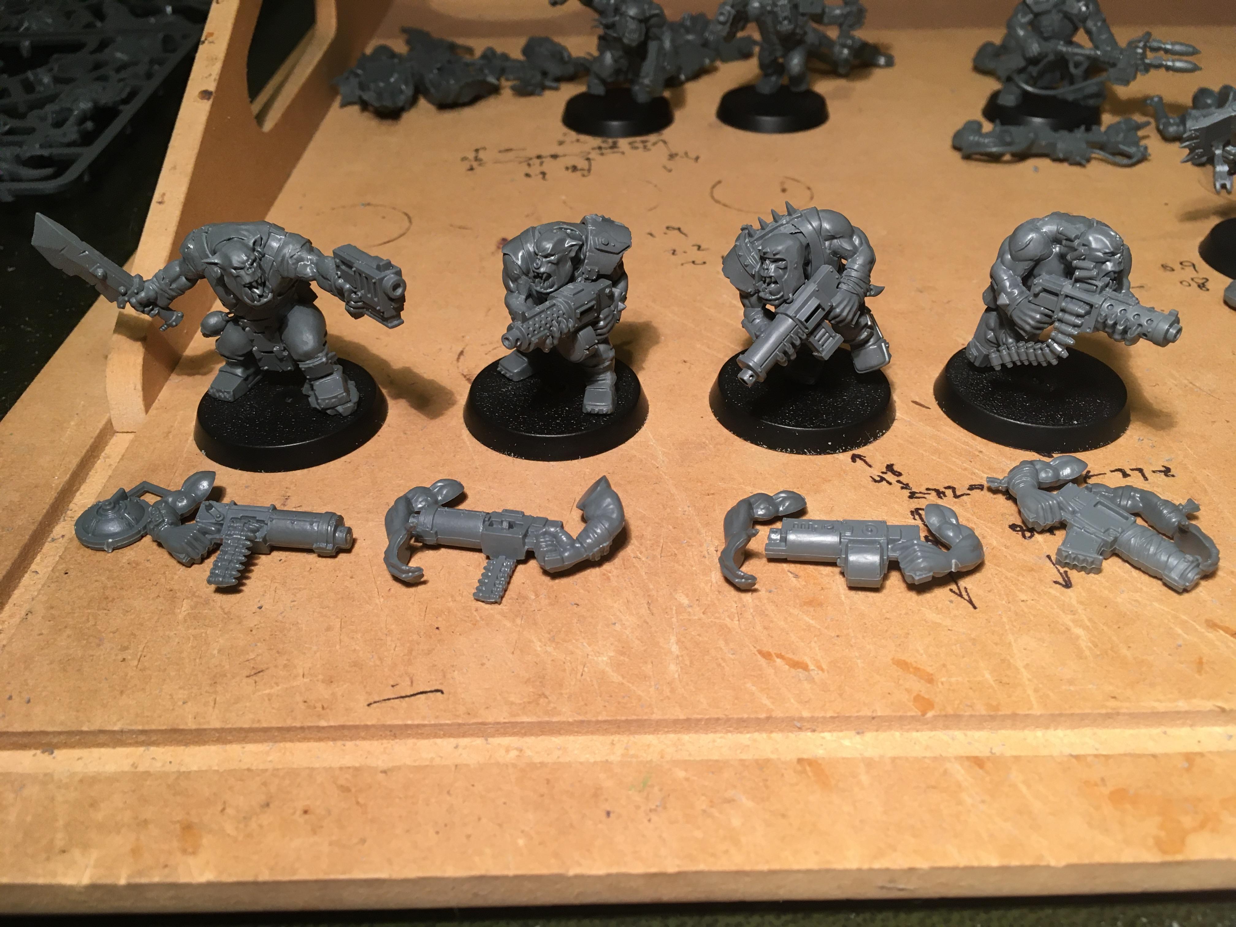 Orks, Shoota, Slugga, Warhammer 40,000, Work In Progress