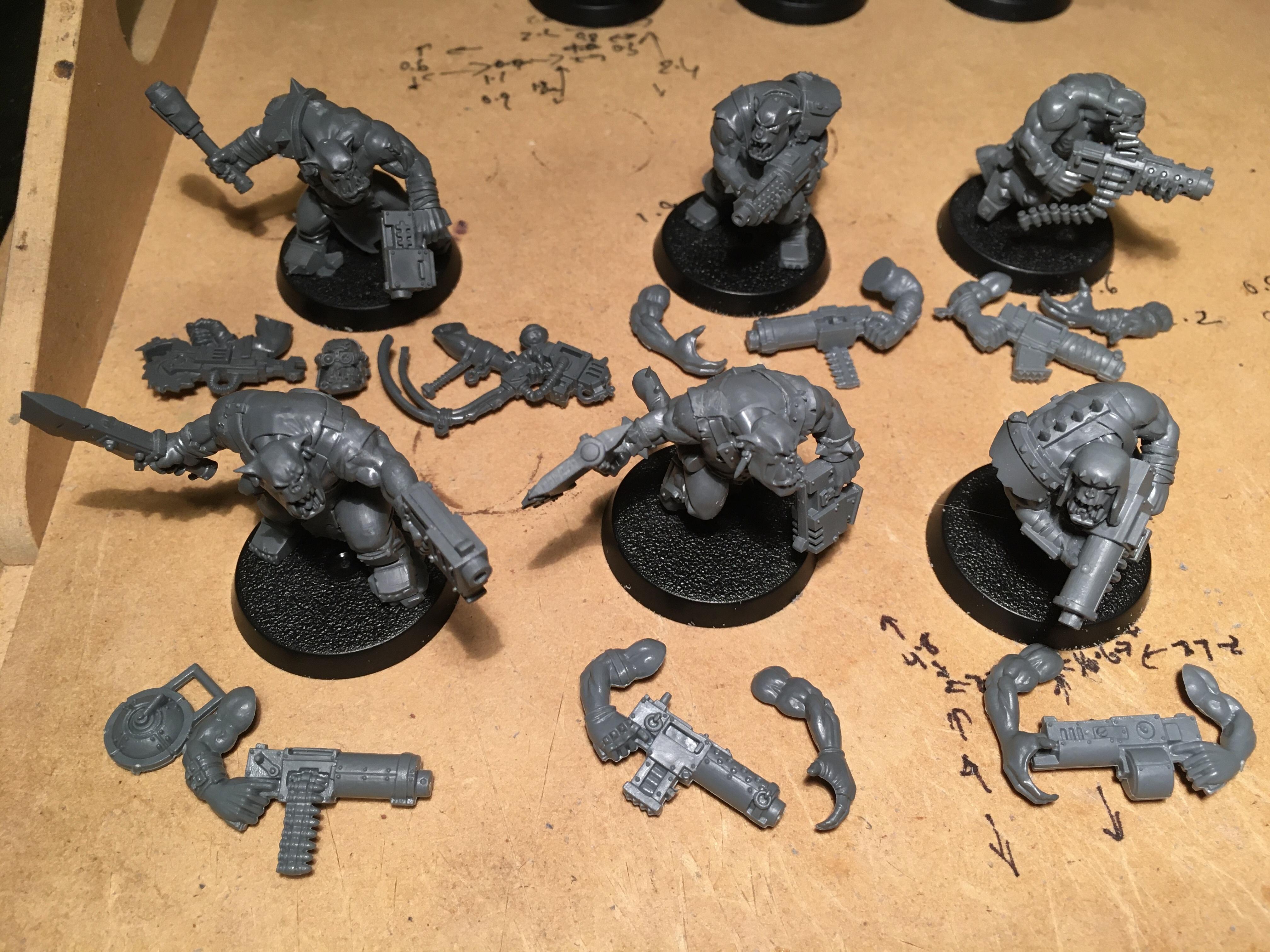 Orks, Shoota, Slugga, Warhammer 40,000, Work In Progress