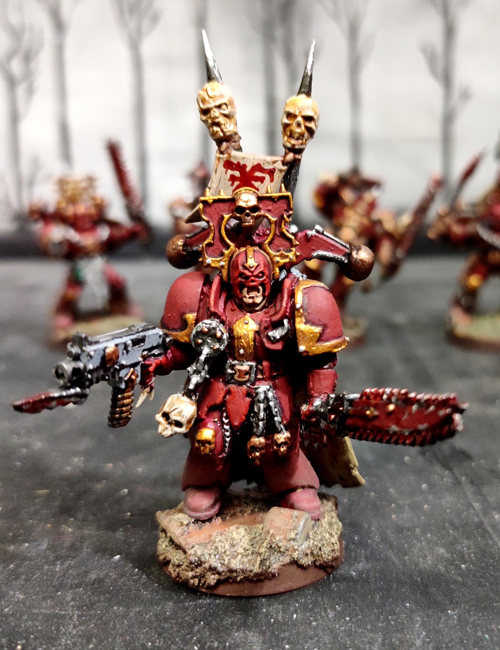 Aspiring Champion, Banner, Berserk, Berserkers, Berzerk, Berzerker, Blood For The Blood God, Bolter, Chain Sword, Chaos, Chaos Space Marines, Conversion, Heresy, Heretic Astartes, Infantry, Khorne, Kitbash, Skulls For Skull Throne, Traitor Legions, Trophy, Warhammer 40,000, World Eaters