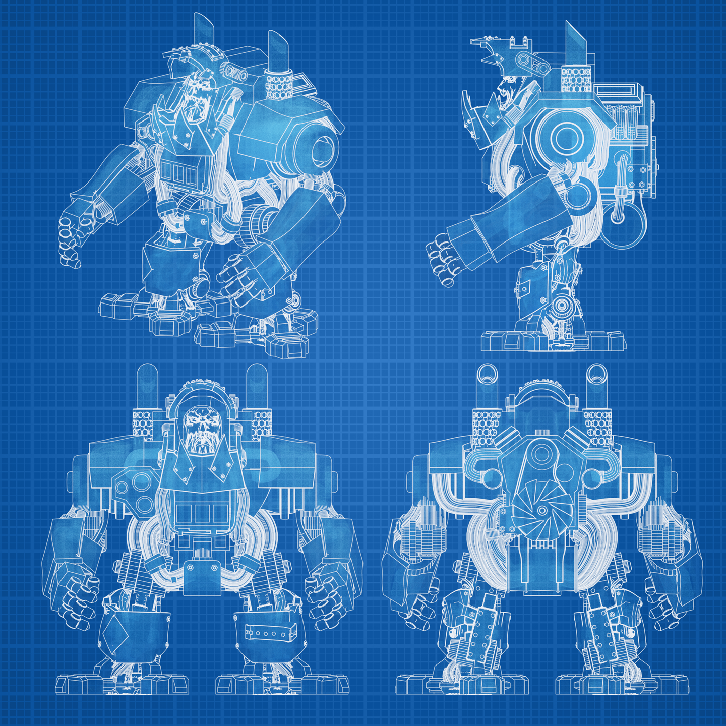 Blueprint, Mech, Mecha, Nob, Orks