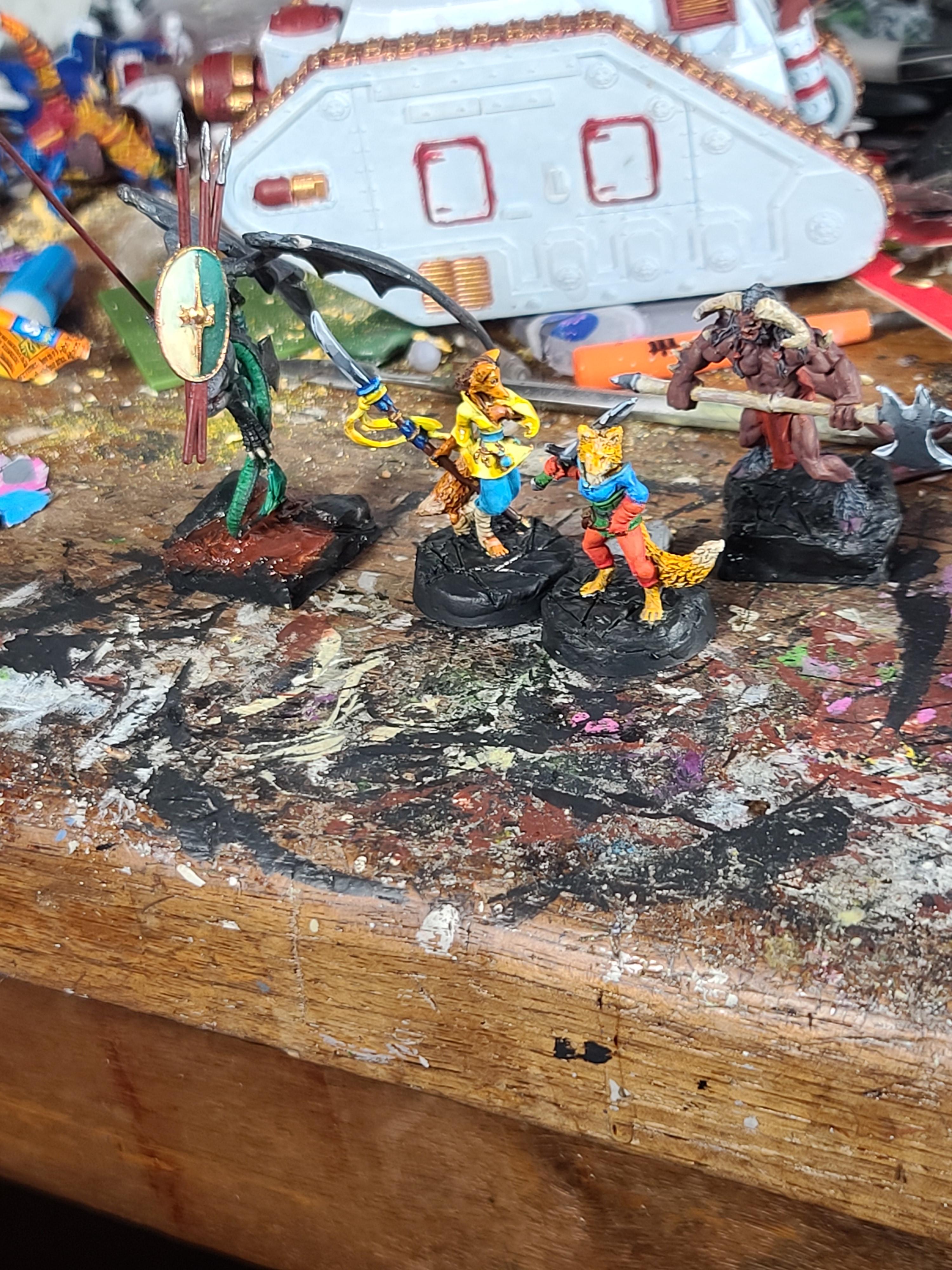 Crymorian, Daemons, Dragon Man, Fox, Kisune, Metal, Reaper Miniatures
