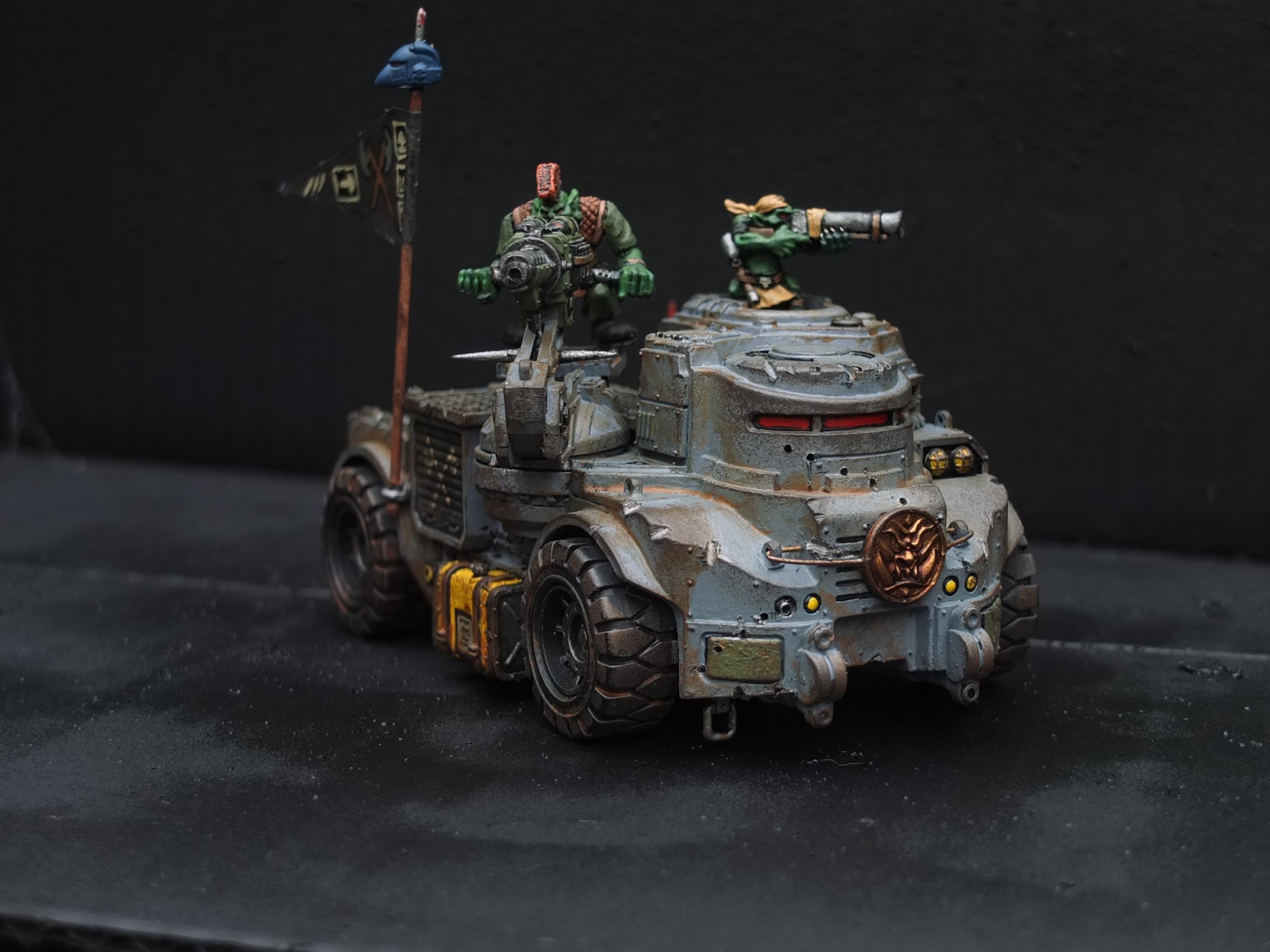 Blood Axe, Conversion, Oldhammer, Orks, Rogue Trader, Trukk