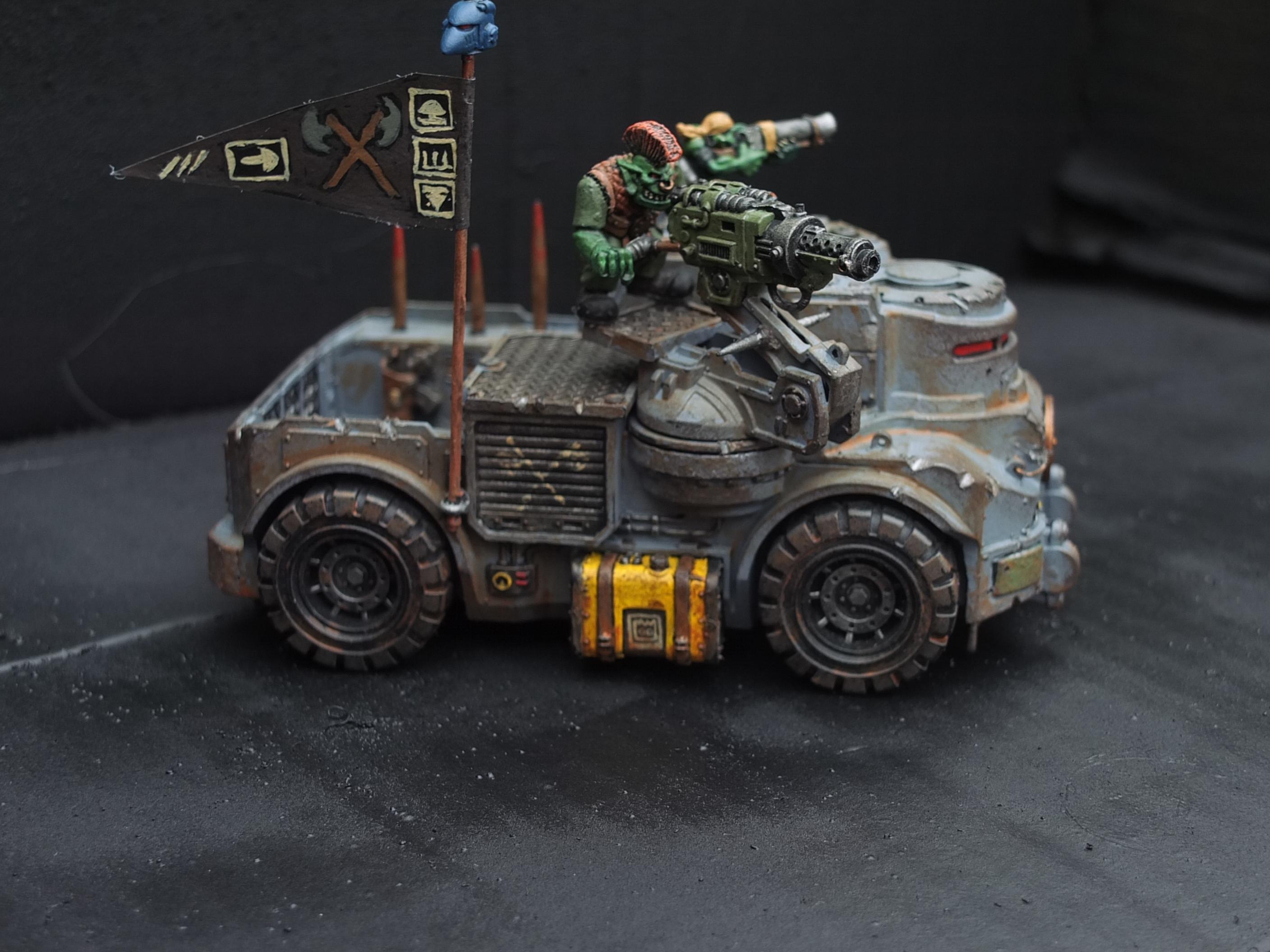 Blood Axe, Conversion, Oldhammer, Orks, Rogue Trader, Trukk