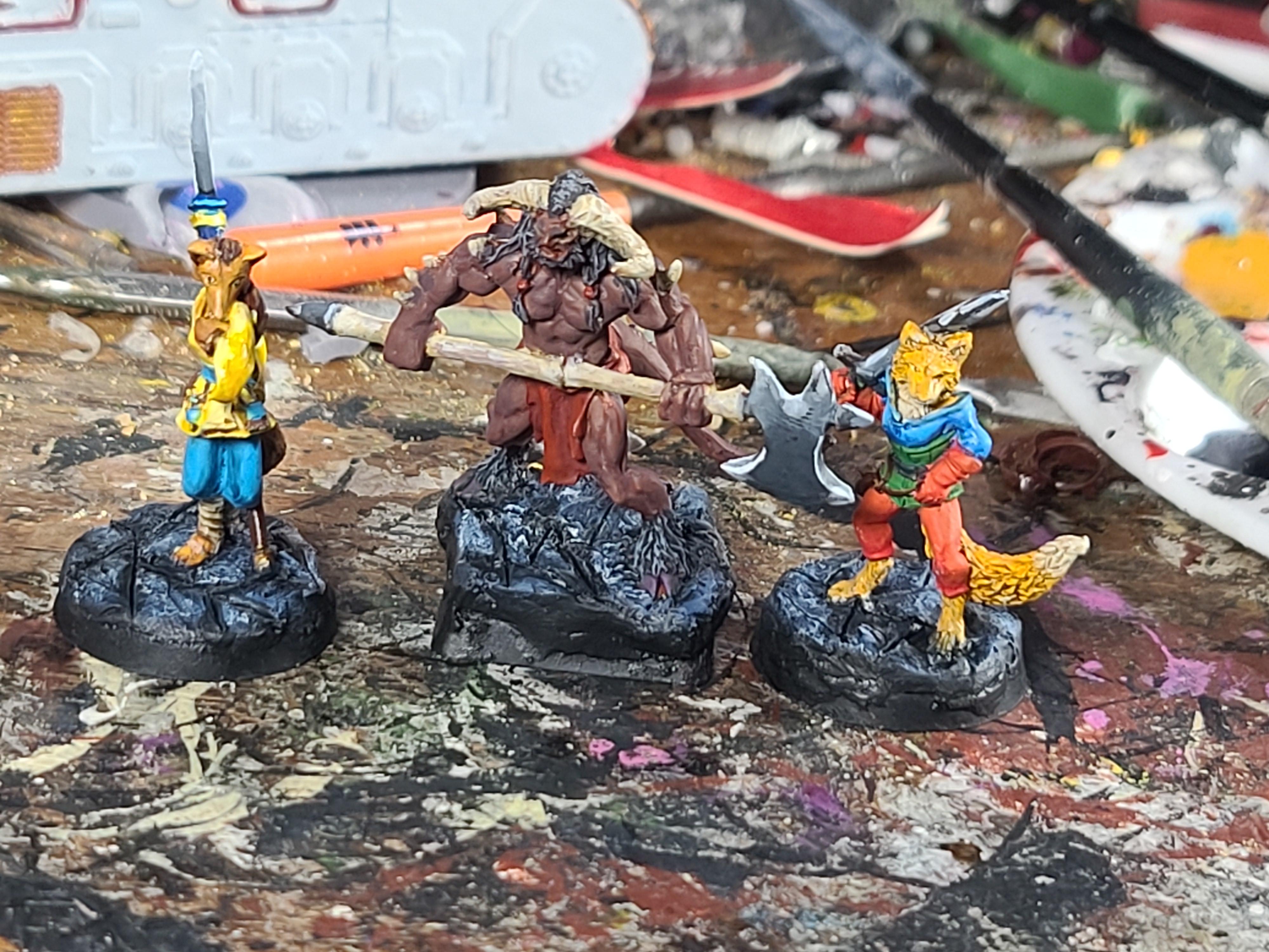 Adventurers, Daemons, Dungeons And Dragons, Fox, Kitsune, Metal, Reaper Miniatures