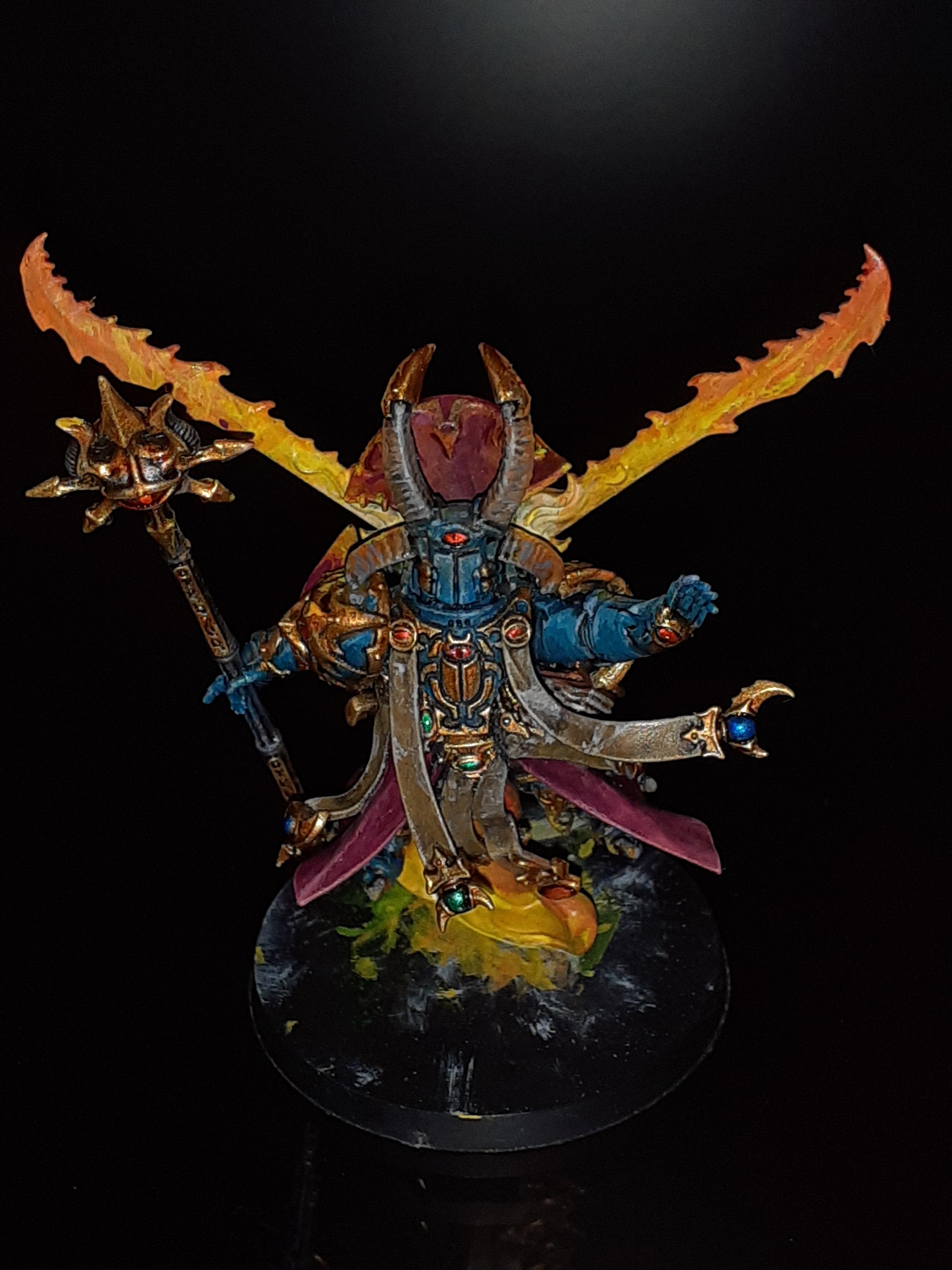 Chaos, Sorcerer With Jump Pack, Thousand Sons, Warhammer 40,000