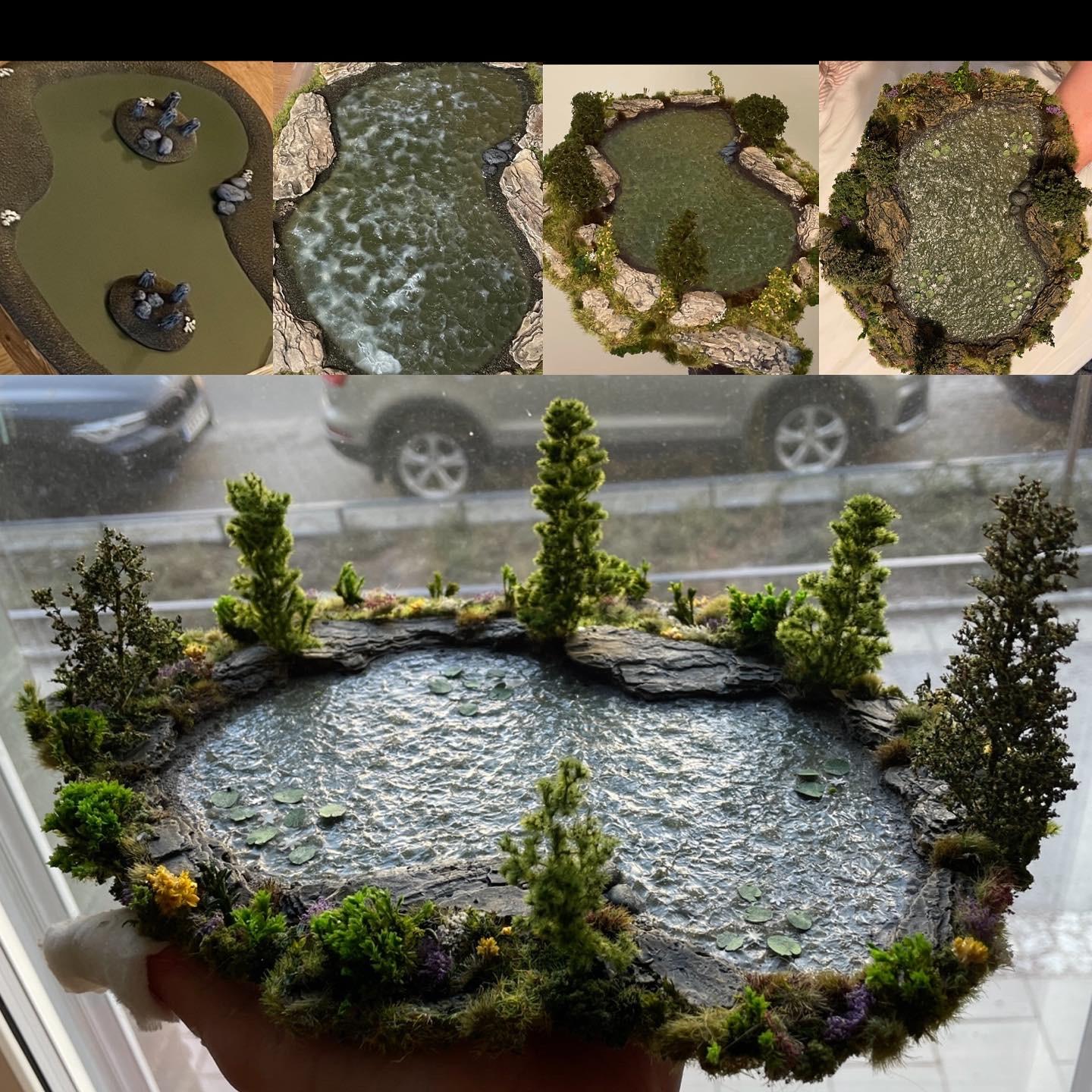 Grimbark, Lake, Pond, Terrain, Tutorial, Water Lilies