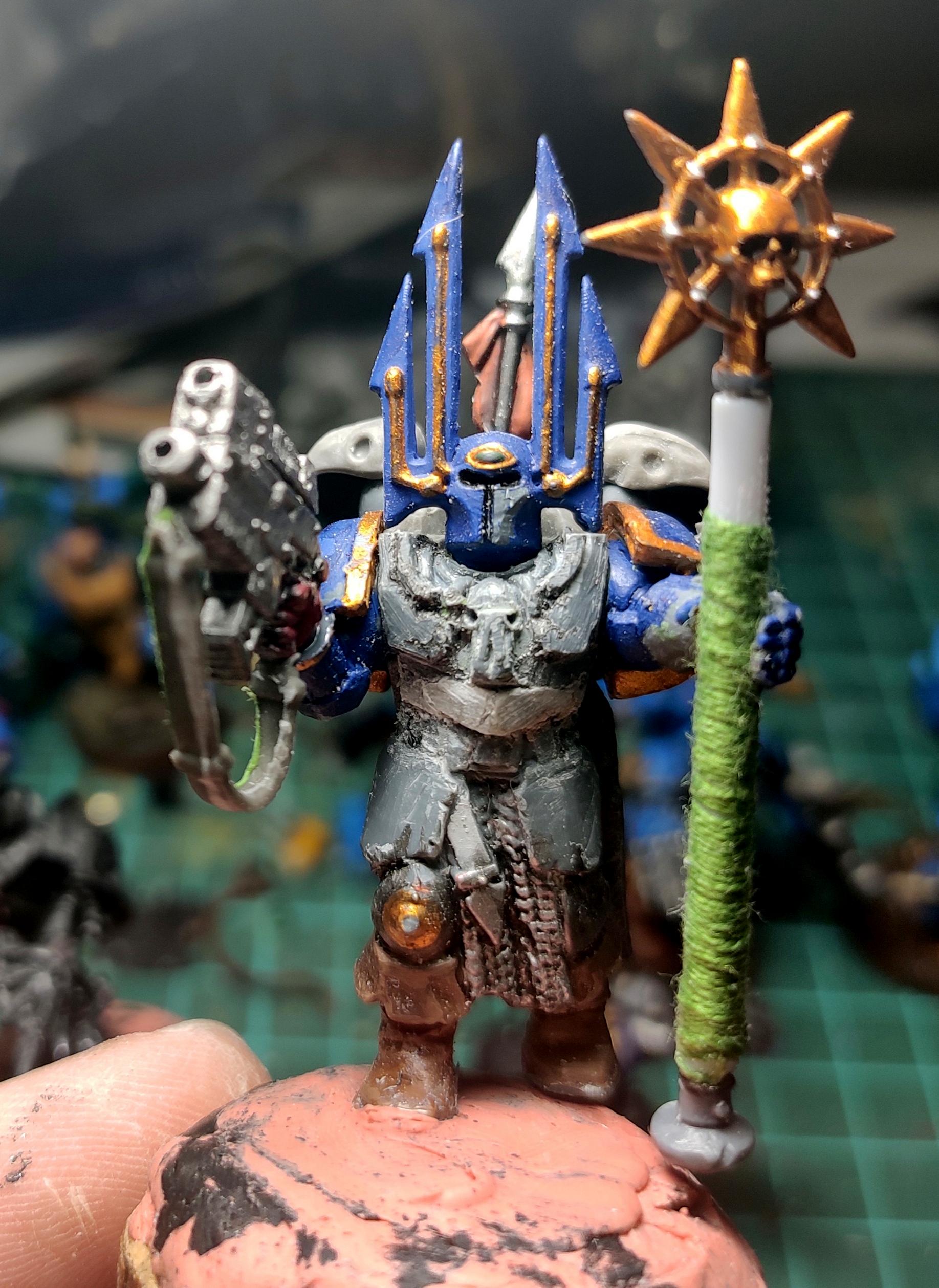 All Is Dust, Chaos, Chaos Space Marines, Combi Weapon, Conversion, Heresy, Heretic Astartes, Infantry, Kitbash, Rebuild, Sorcerer, Staff, Thousand Sons, Traitor Legions, Warhammer 40,000, Work In Progress