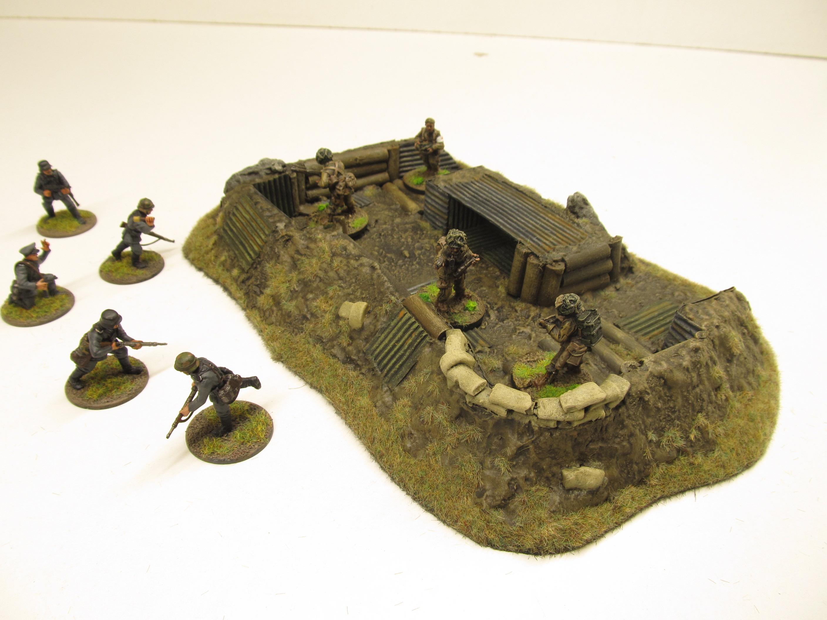 28mm, Bolt Action, Dugout, Sandbags, Terrain, Trench, Warhammer 40,000, World War 2, Ww1
