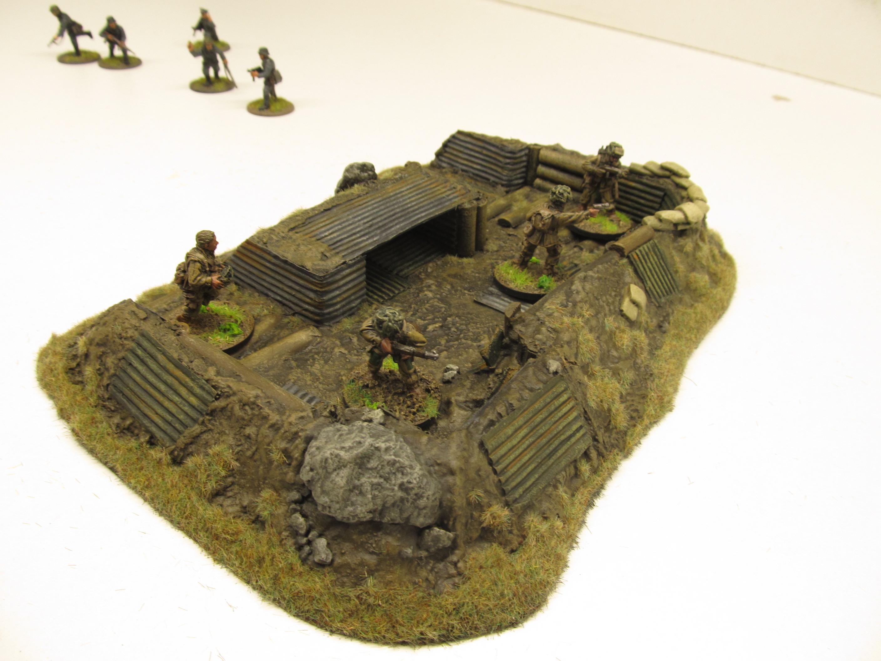 28mm, Bolt Action, Dugout, Sandbags, Terrain, Trench, Warhammer 40,000, World War 2, Ww1