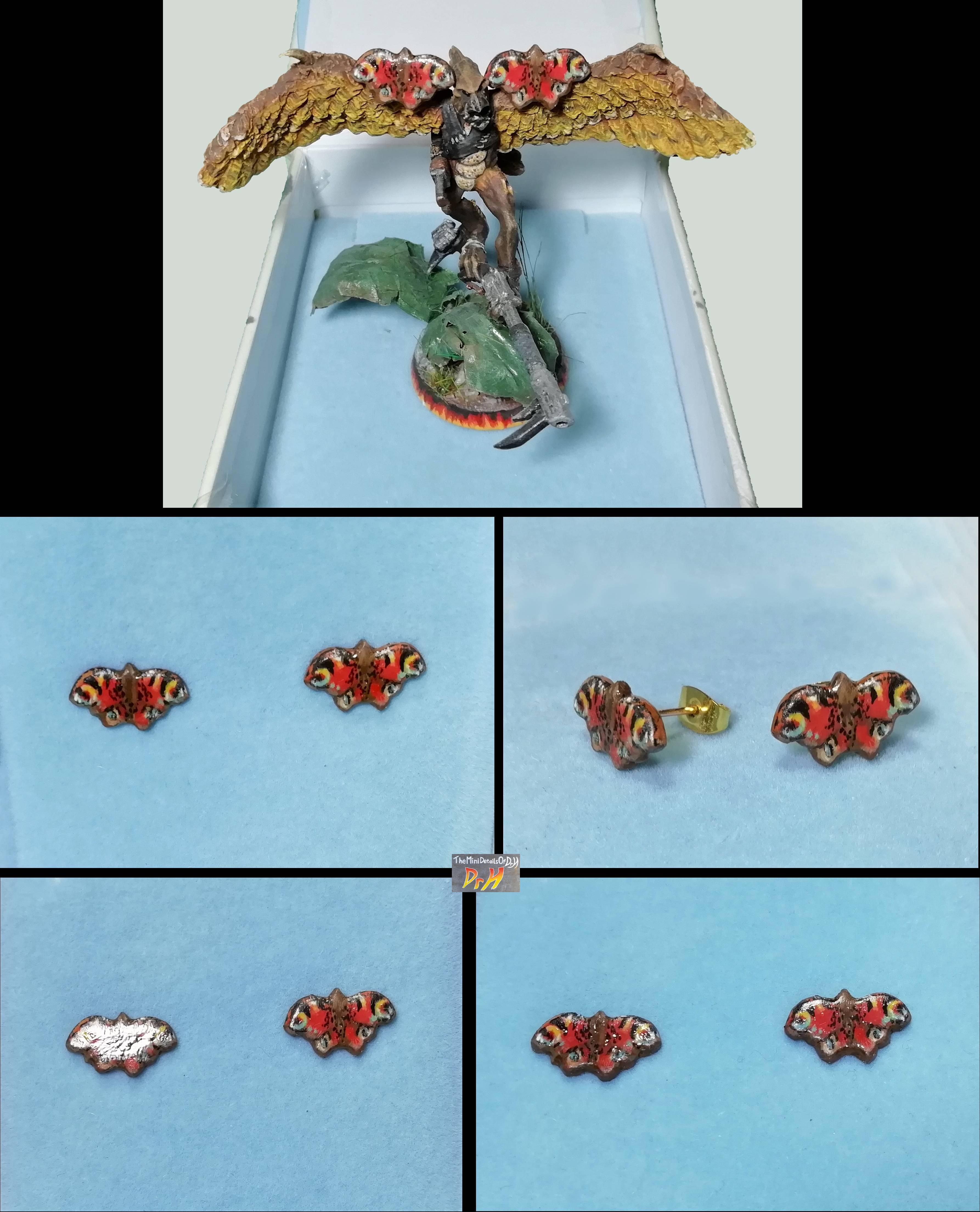 Peacock Butterfly earrings