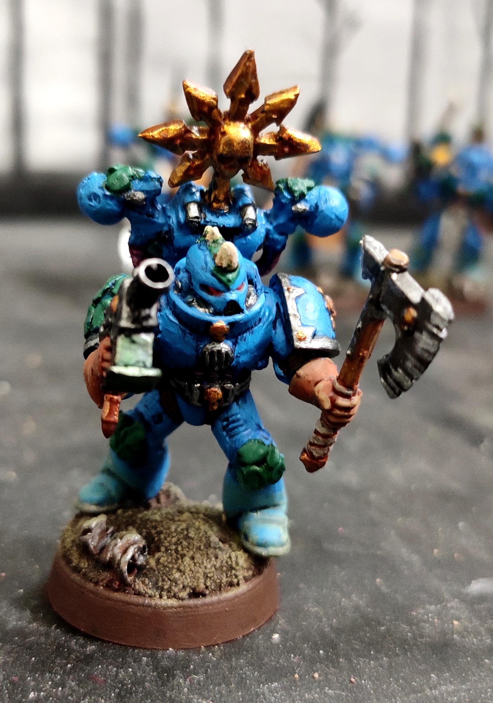 Alpha Legion, Axe, Bolt Pistol, Chaos, Chaos Space Marines, Chaos Undivided, Conversion, Greenstuff, Heresy, Heretic Astartes, Hydra Dominatus, Infantry, Kitbash, Scales, Traitor Legions, Warhammer 40,000