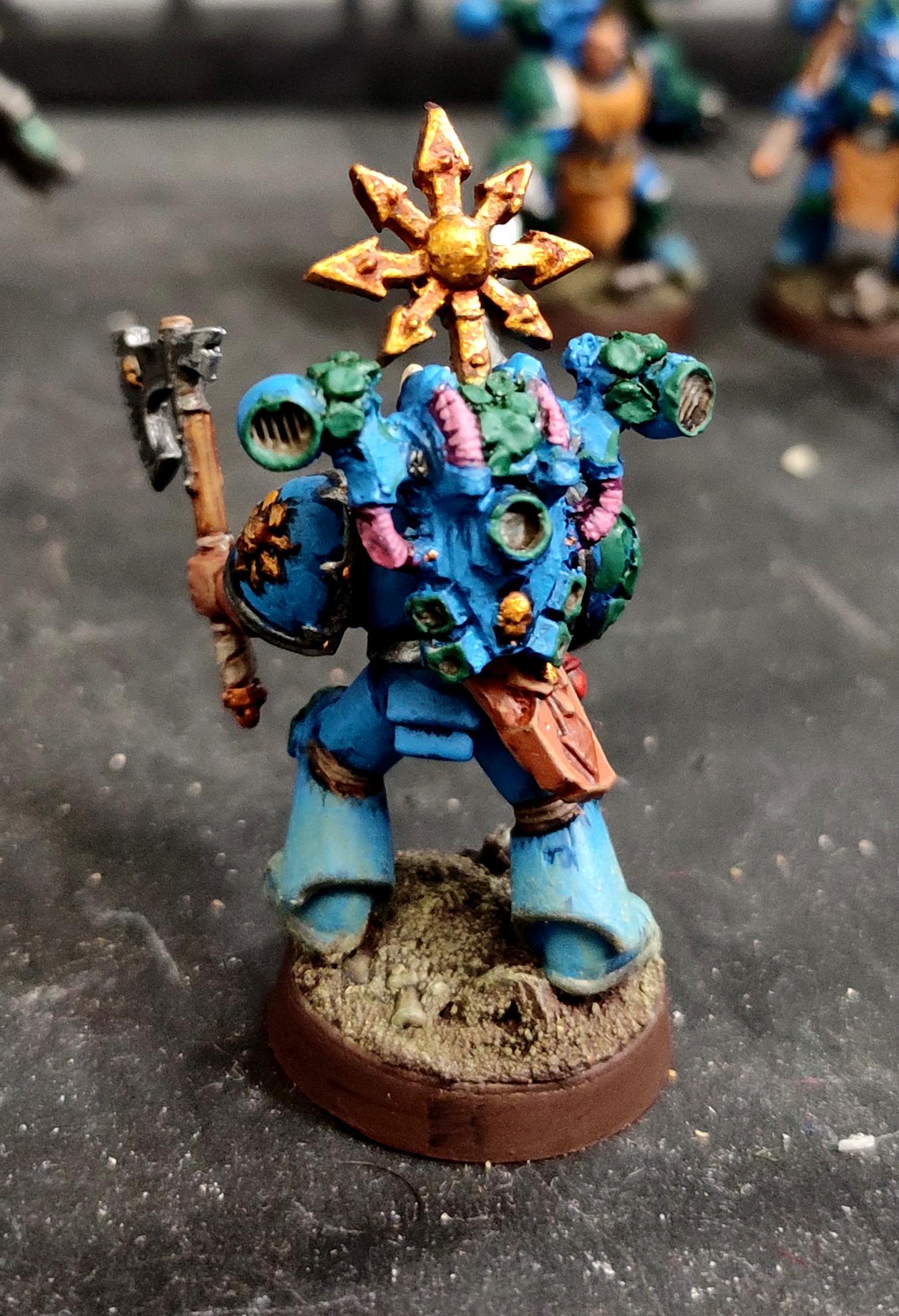 Alpha Legion, Axe, Chaos, Chaos Space Marines, Chaos Undivided, Conversion, Greenstuff, Heresy, Heretic Astartes, Hydra Dominatus, Infantry, Kitbash, Scales, Traitor Legions, Warhammer 40,000