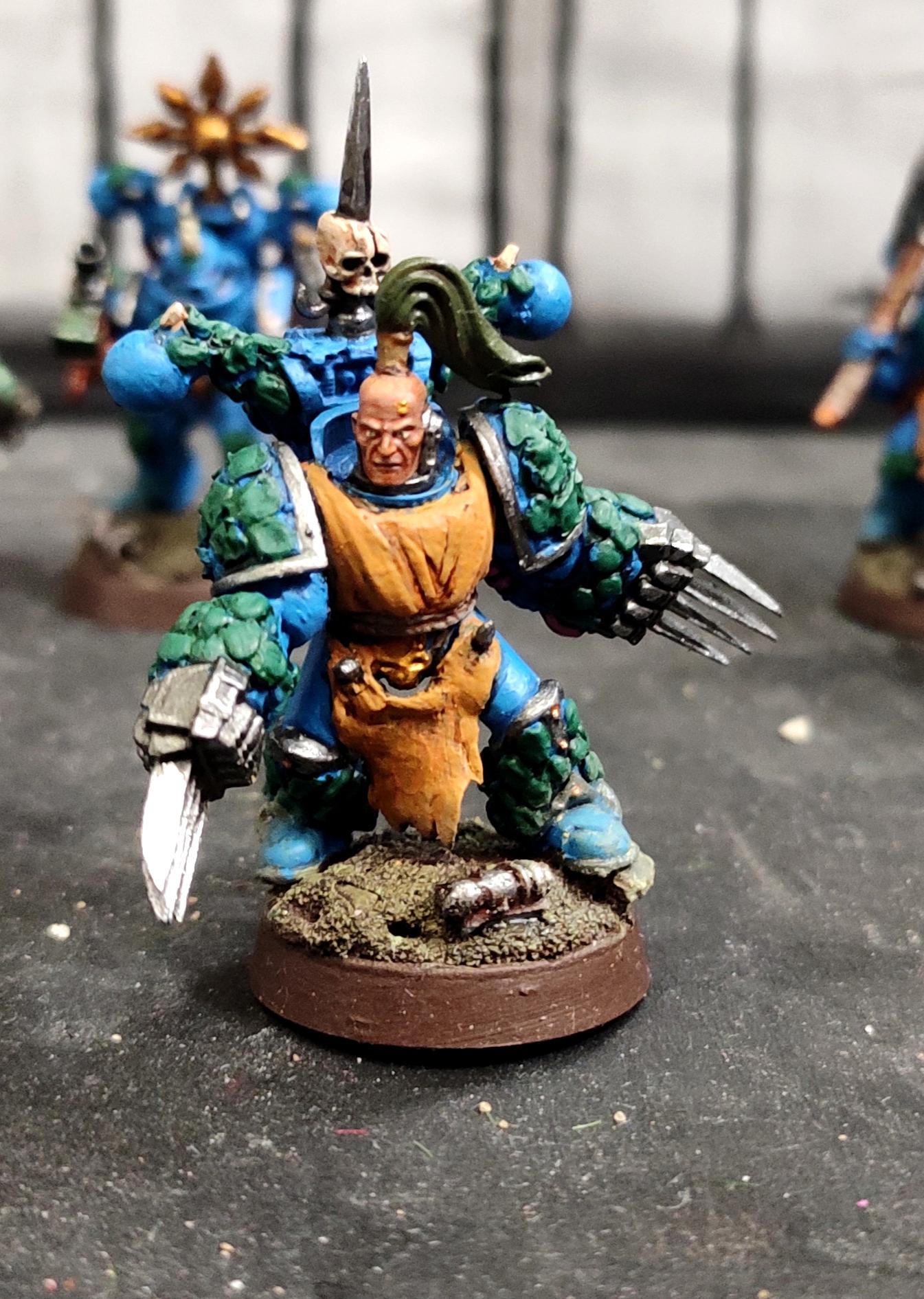 Alpha Legion, Champion, Chaos, Chaos Space Marines, Chaos Undivided, Cloak, Conversion, Greenstuff, Heresy, Heretic Astartes, Hydra Dominatus, Infantry, Kitbash, Lightning Claw, Scales, Traitor Legions, Warhammer 40,000