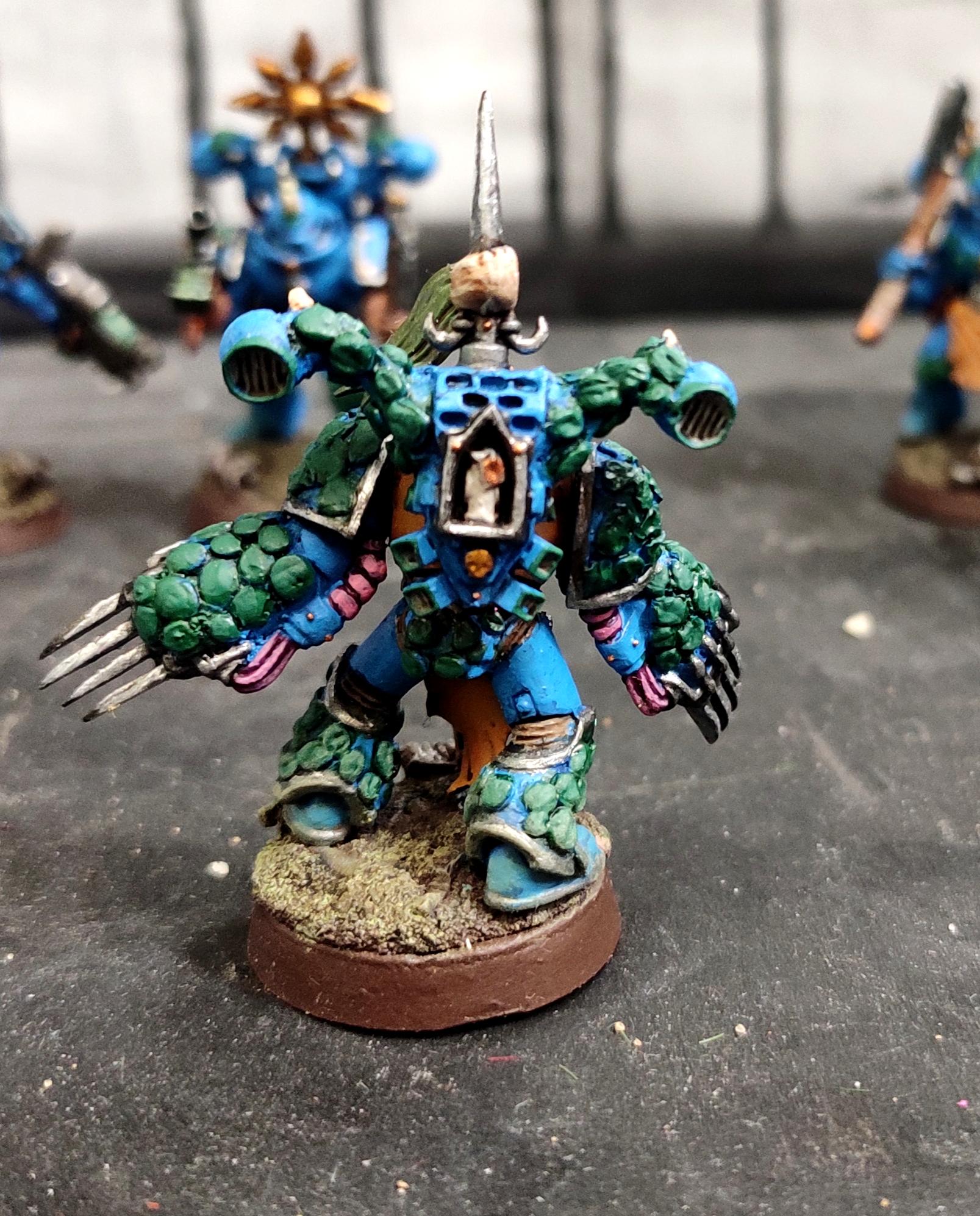 Alpha Legion, Champion, Chaos, Chaos Space Marines, Chaos Undivided, Cloak, Conversion, Greenstuff, Heresy, Heretic Astartes, Hydra Dominatus, Infantry, Kitbash, Lightning Claw, Scales, Traitor Legions, Warhammer 40,000