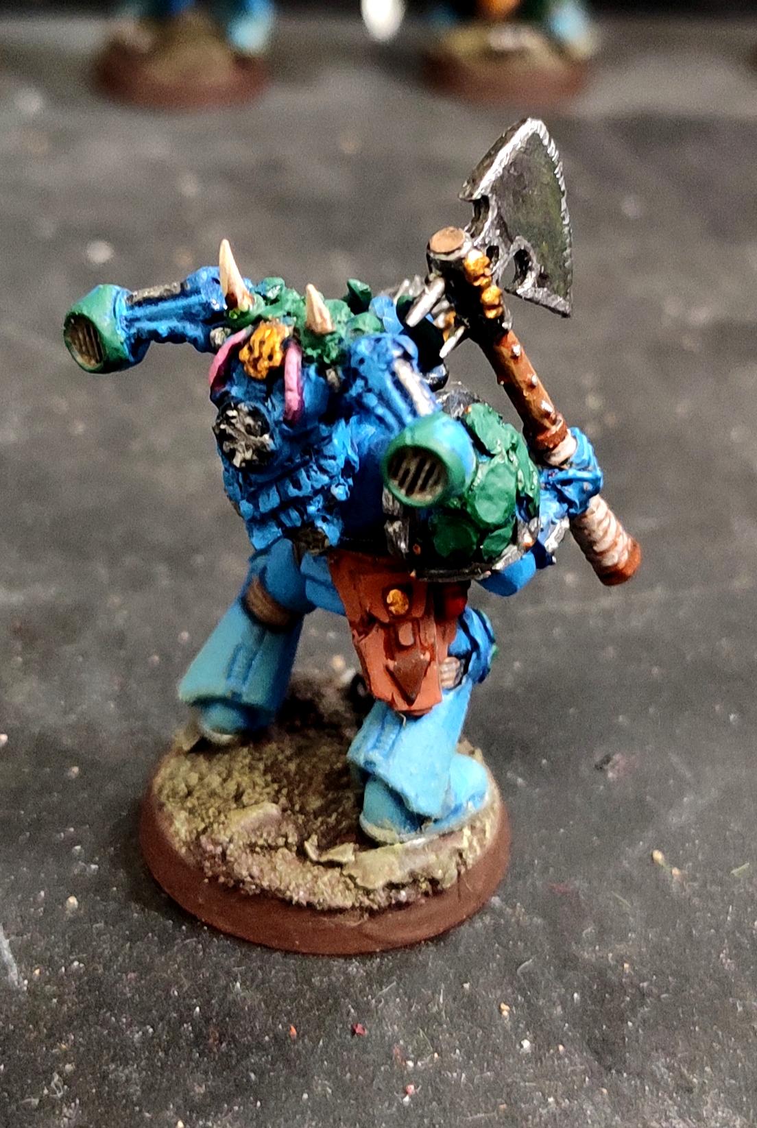 Alpha Legion, Axe, Chaos, Chaos Space Marines, Chaos Undivided, Conversion, Greenstuff, Heresy, Heretic Astartes, Hydra Dominatus, Infantry, Kitbash, Scales, Traitor Legions, Warhammer 40,000