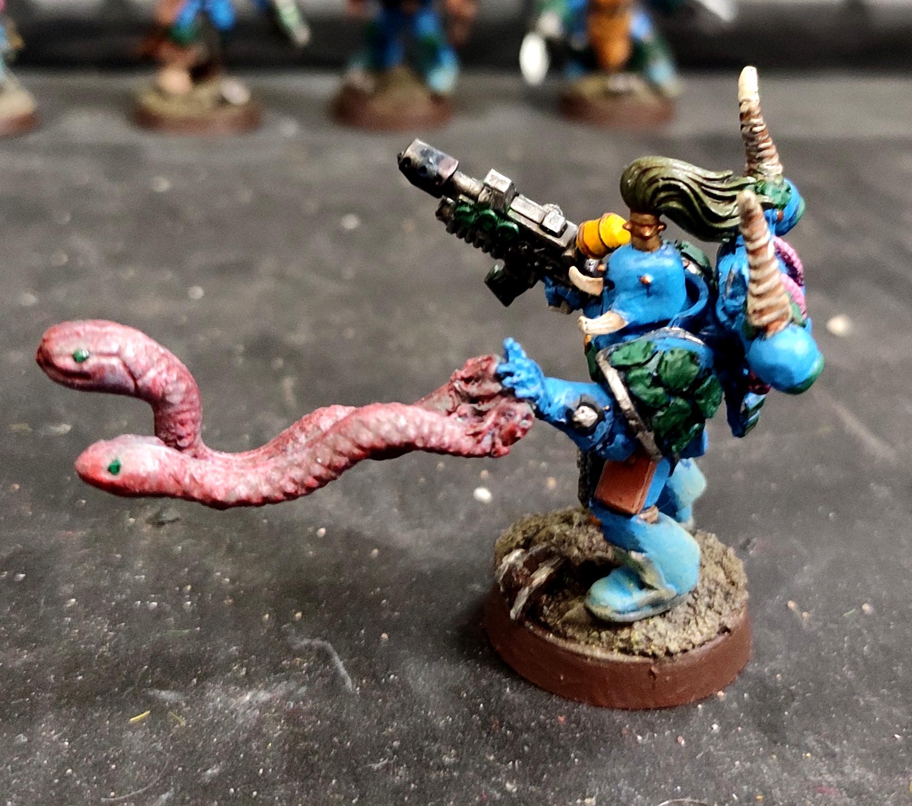 Alpha Legion, Chaos, Chaos Space Marines, Chaos Undivided, Combi Weapon, Conversion, Greenstuff, Heresy, Heretic Astartes, Hydra Dominatus, Infantry, Kitbash, Magic, Scales, Snakes, Sorcerer, Traitor Legions, Warhammer 40,000