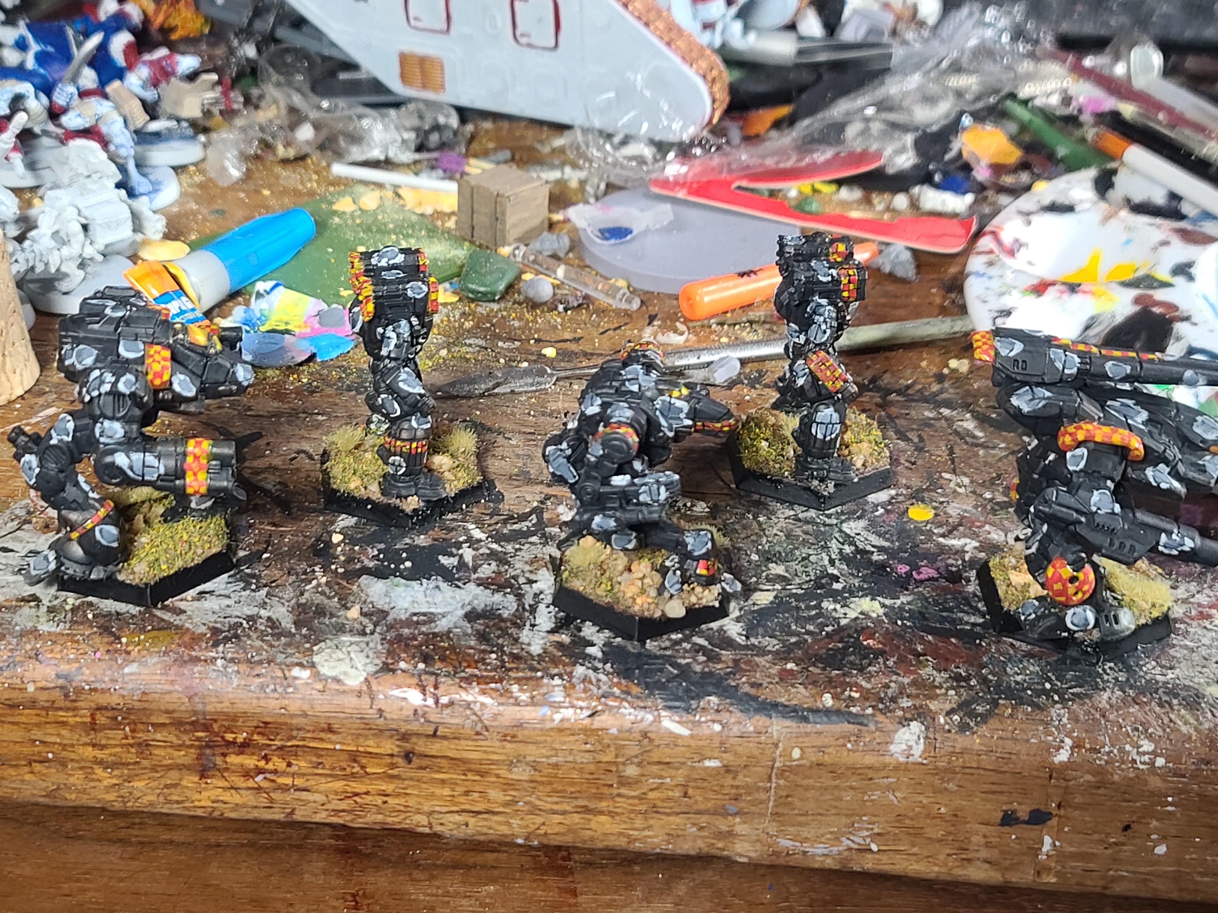 Battletech, Behemoth, Catalyst Game Labs, Clans, Hunchback Iic, Leopard Spot Camo, Mech, Omega Galaxy, Smoke Jaguar, Supernova, Viper