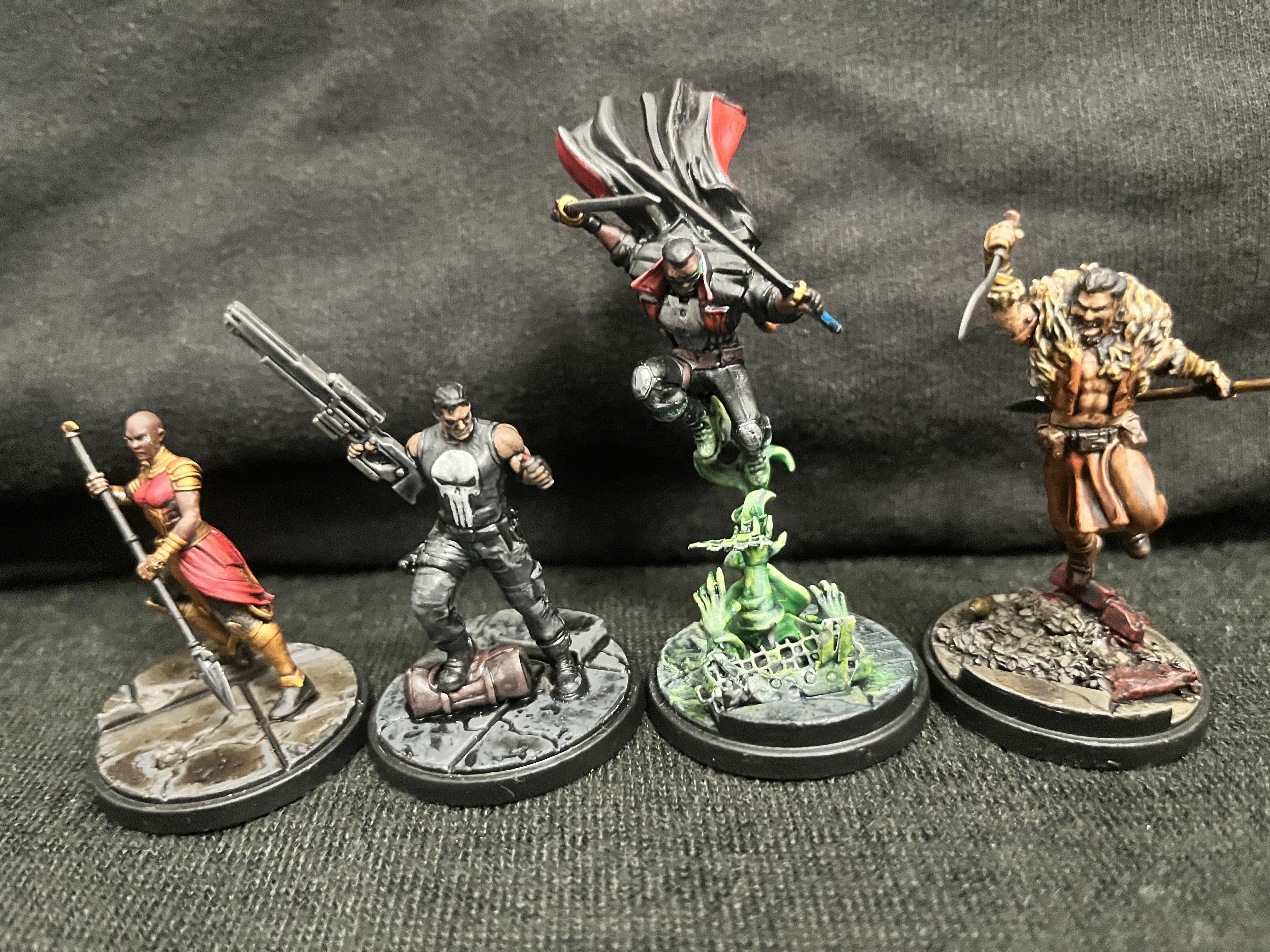 Blade, Kraven, Marvel, Marvel Crisis Protocol, Okoye, Punisher
