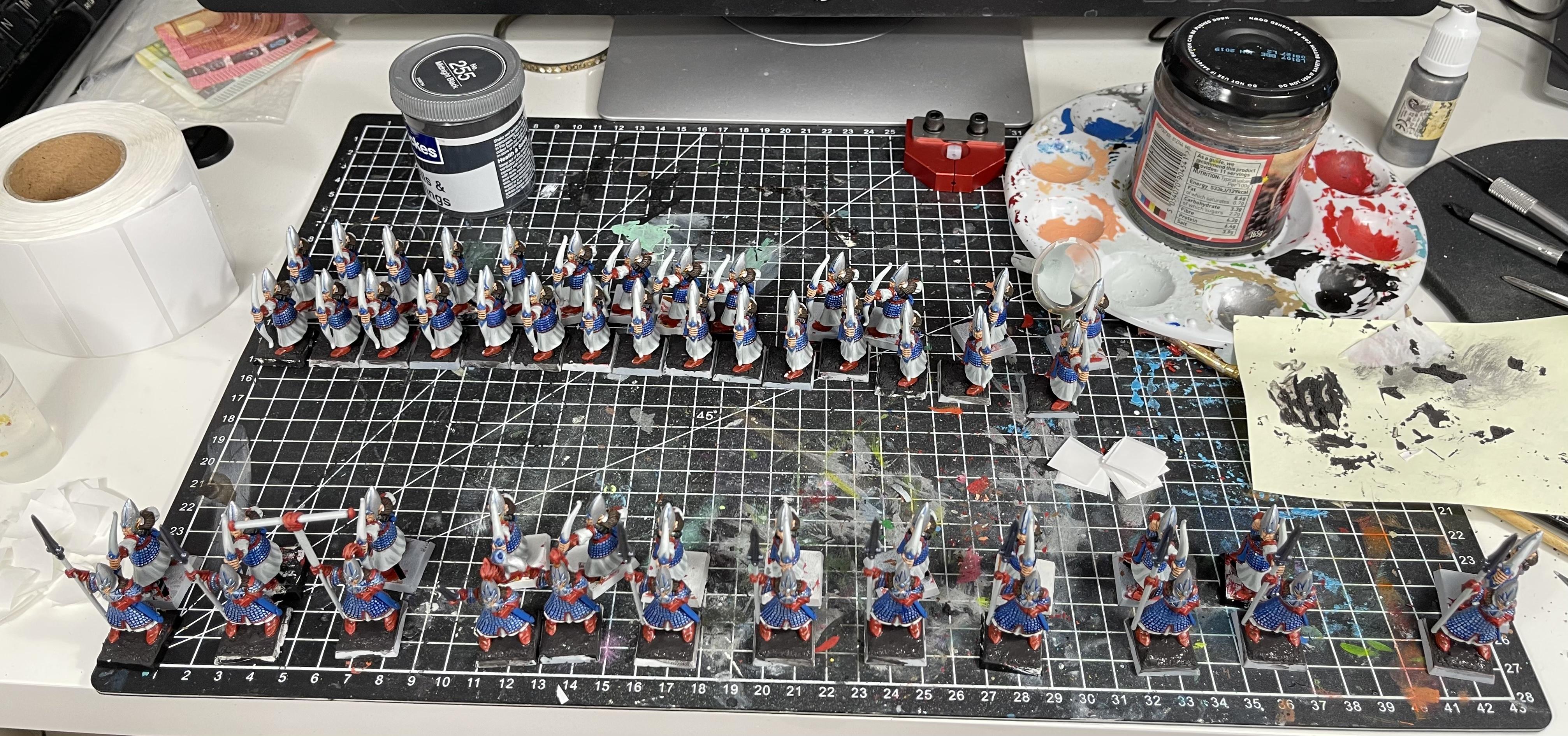4th Edition, 5th Edition, Archers, High Elves, Spearmen, Warhammer Fantasy, Work In Progress