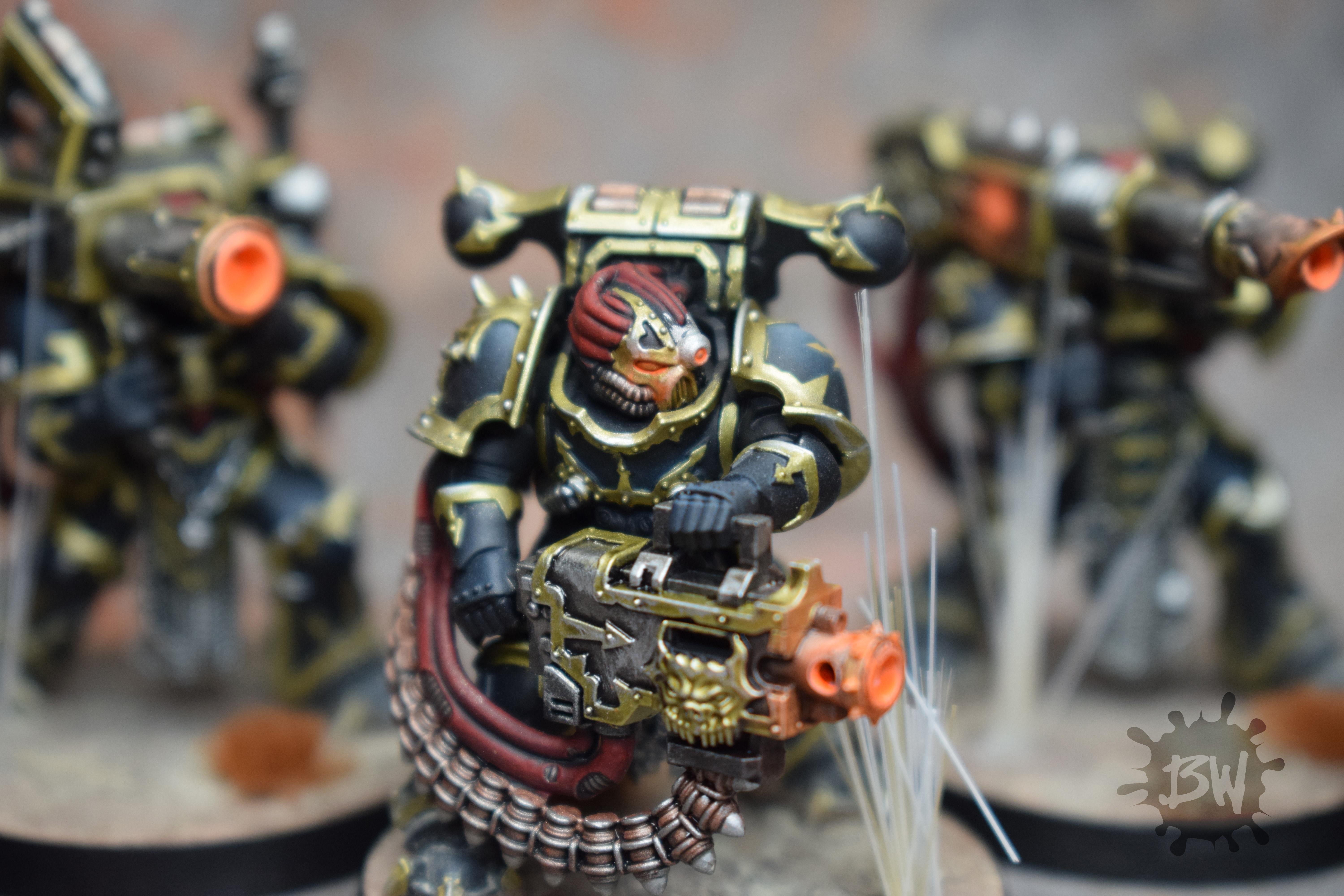 Bw, Chaos, Chaos Space Marines Black Legion Army, Chaos Space Marines Havocs Black Legion, Games Workshop, Warhammer 40,000, Warhammer Fantasy