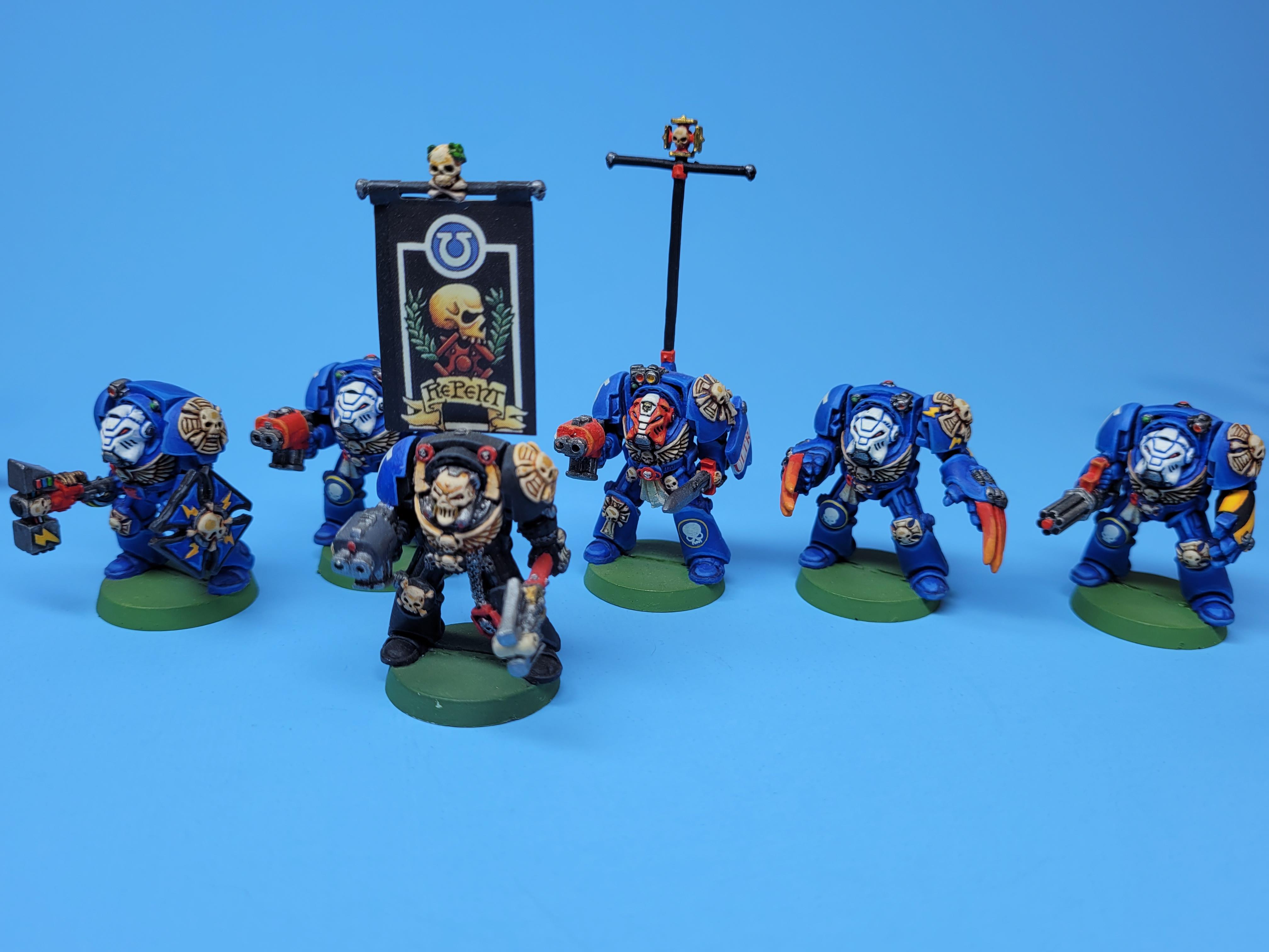 Chaplain, Space Marines, Terminator Armor, Ultramarines