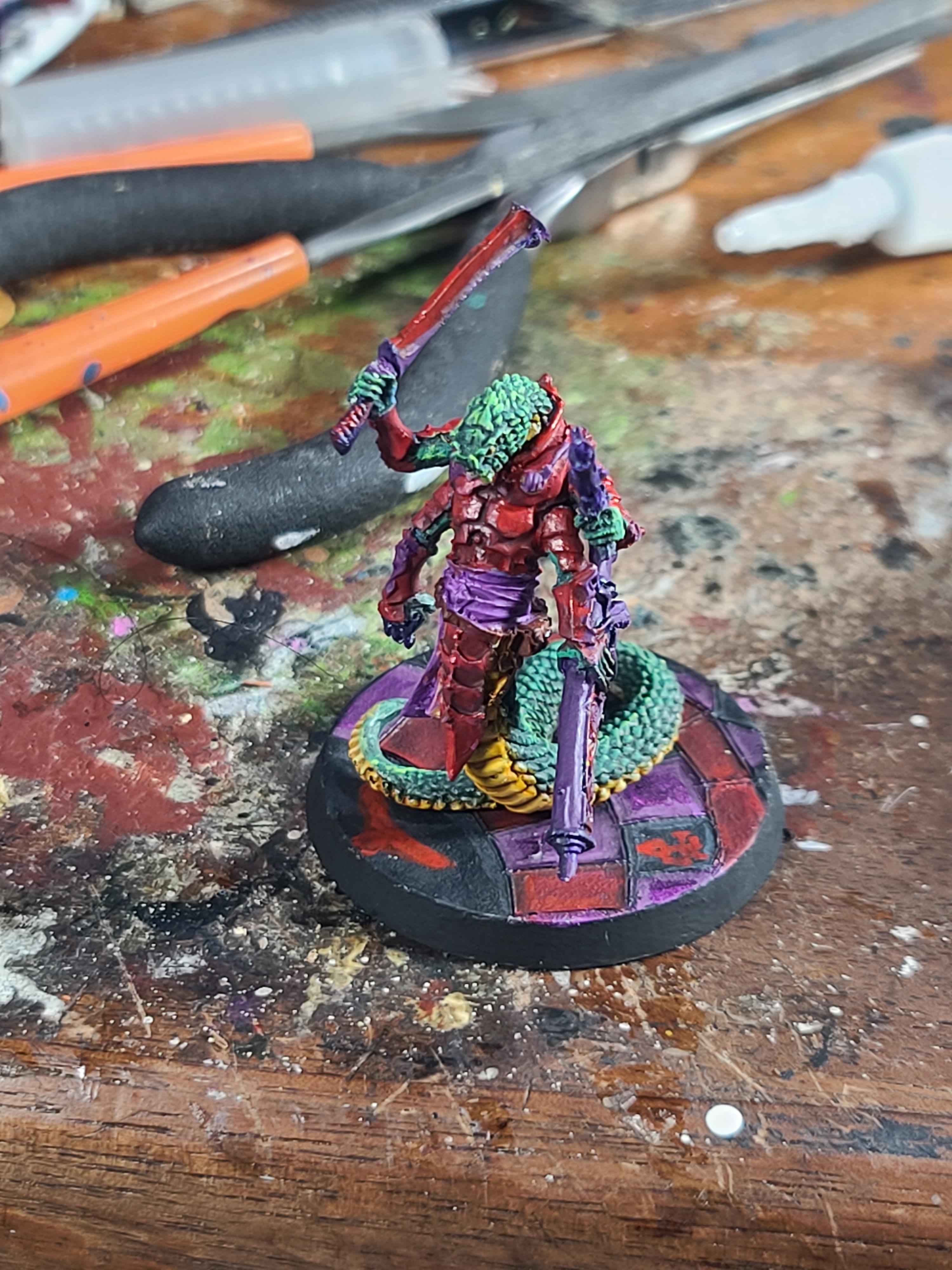 Dark Eldar, Drukhari, Games Workshop, Naga, Snake, Sslyth, Warhammer 40,000, Warhammer Fantasy