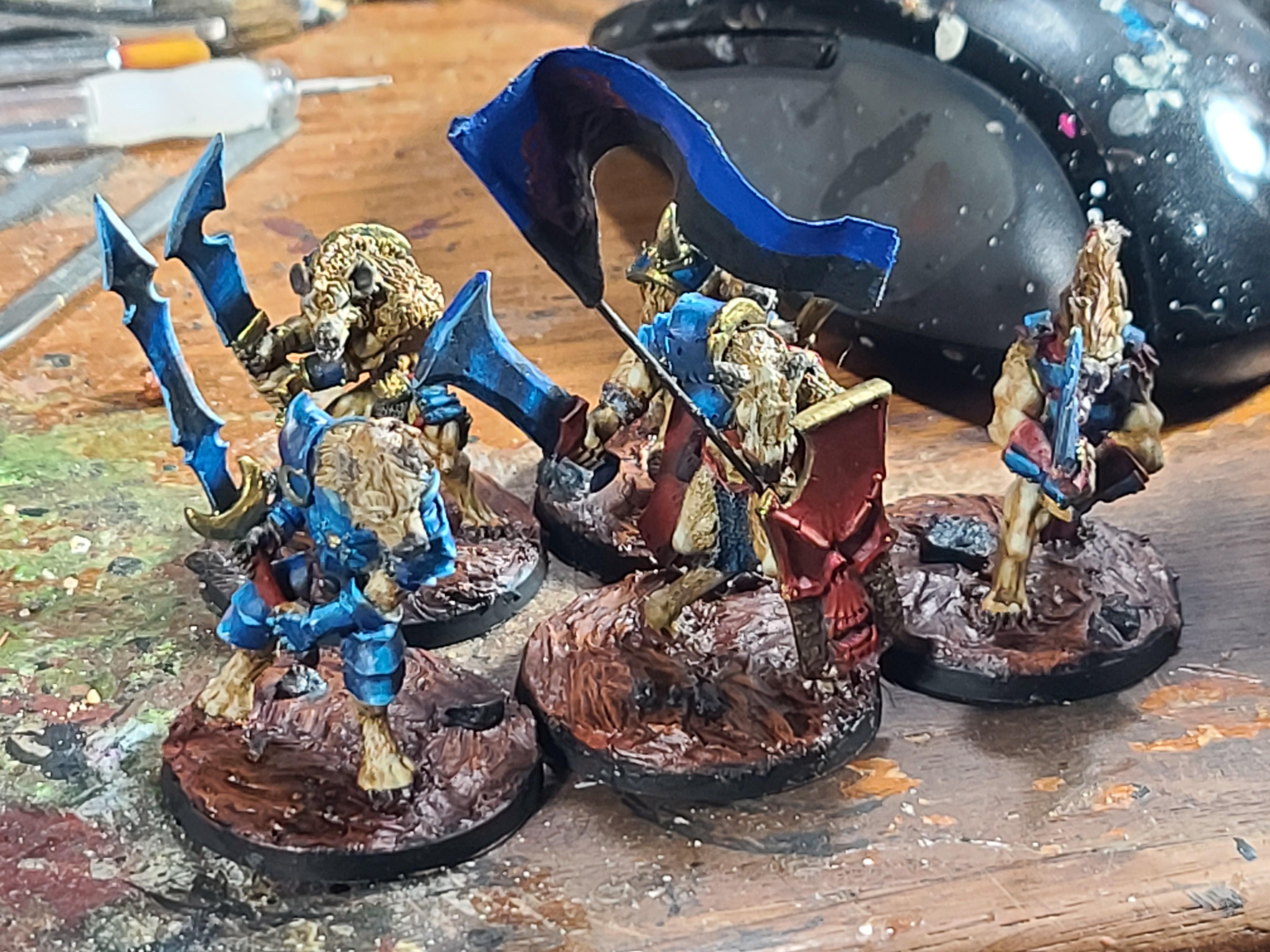 Canid, Freehand, Gnoll, Lycan, Metal, Paper Banner, Reaper Miniatures, Were