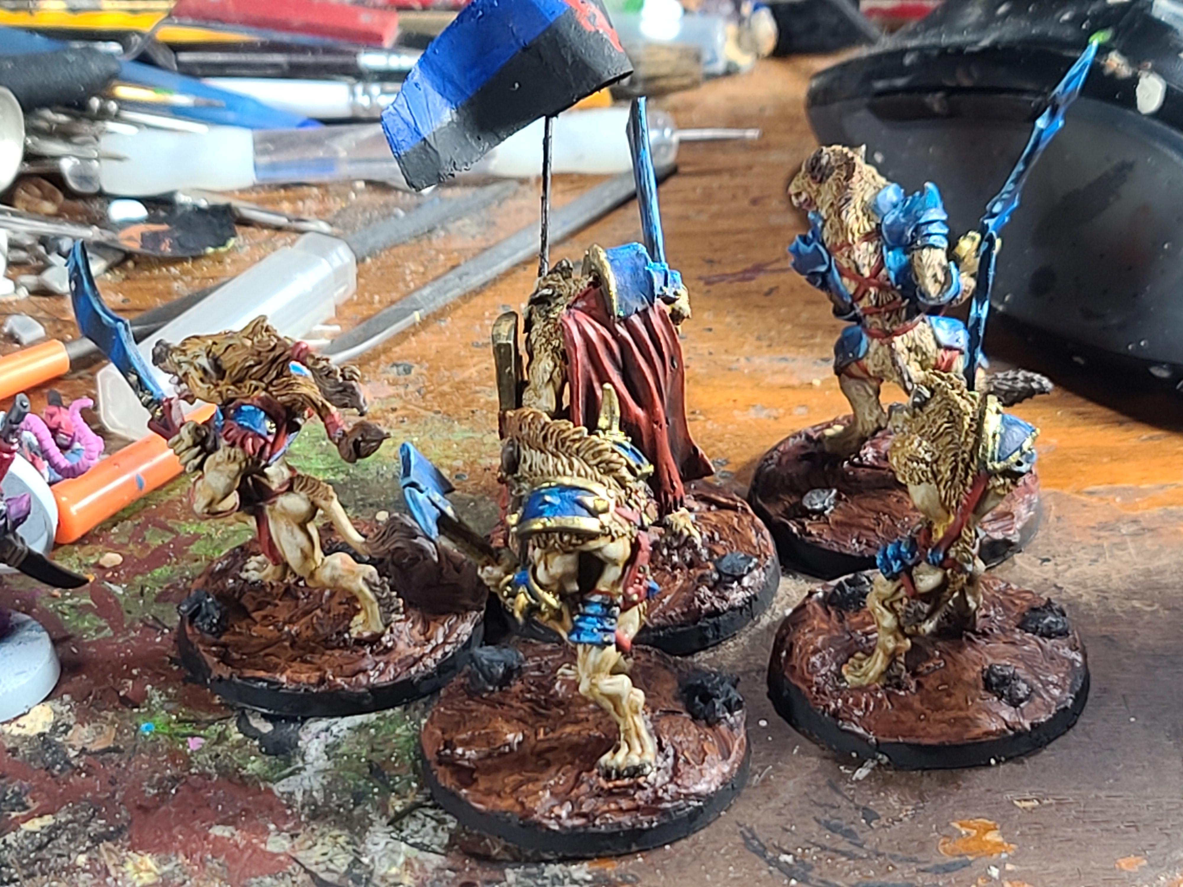 Canid, Freehand, Gnoll, Lycan, Metal, Paper Banner, Reaper Miniatures, Were